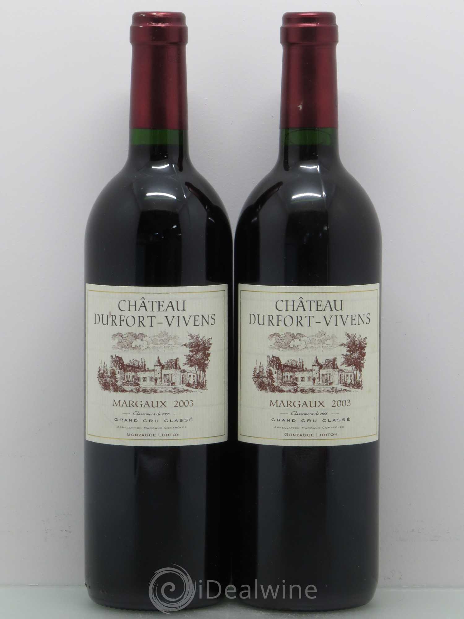Château Durfort Vivens 2ème Grand Cru Classé 2003 - Lot de 2 bouteilles - 0