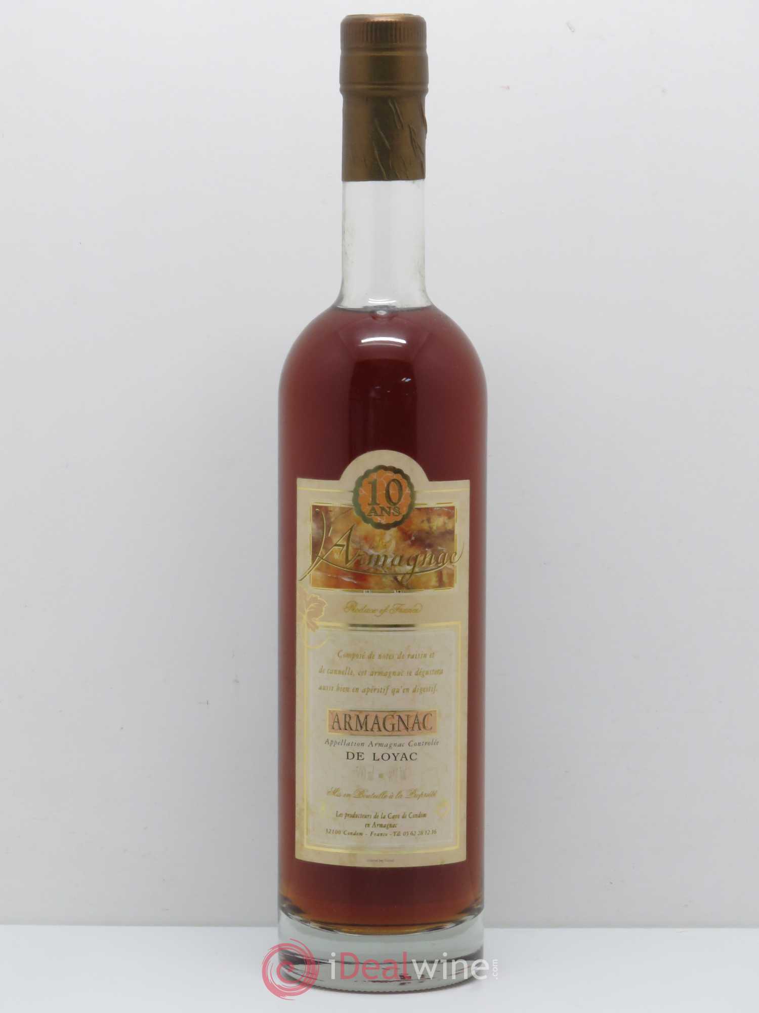 Armagnac Loyac 10 ans (sans prix de réserve) - Posten von 1 Flasche - 0