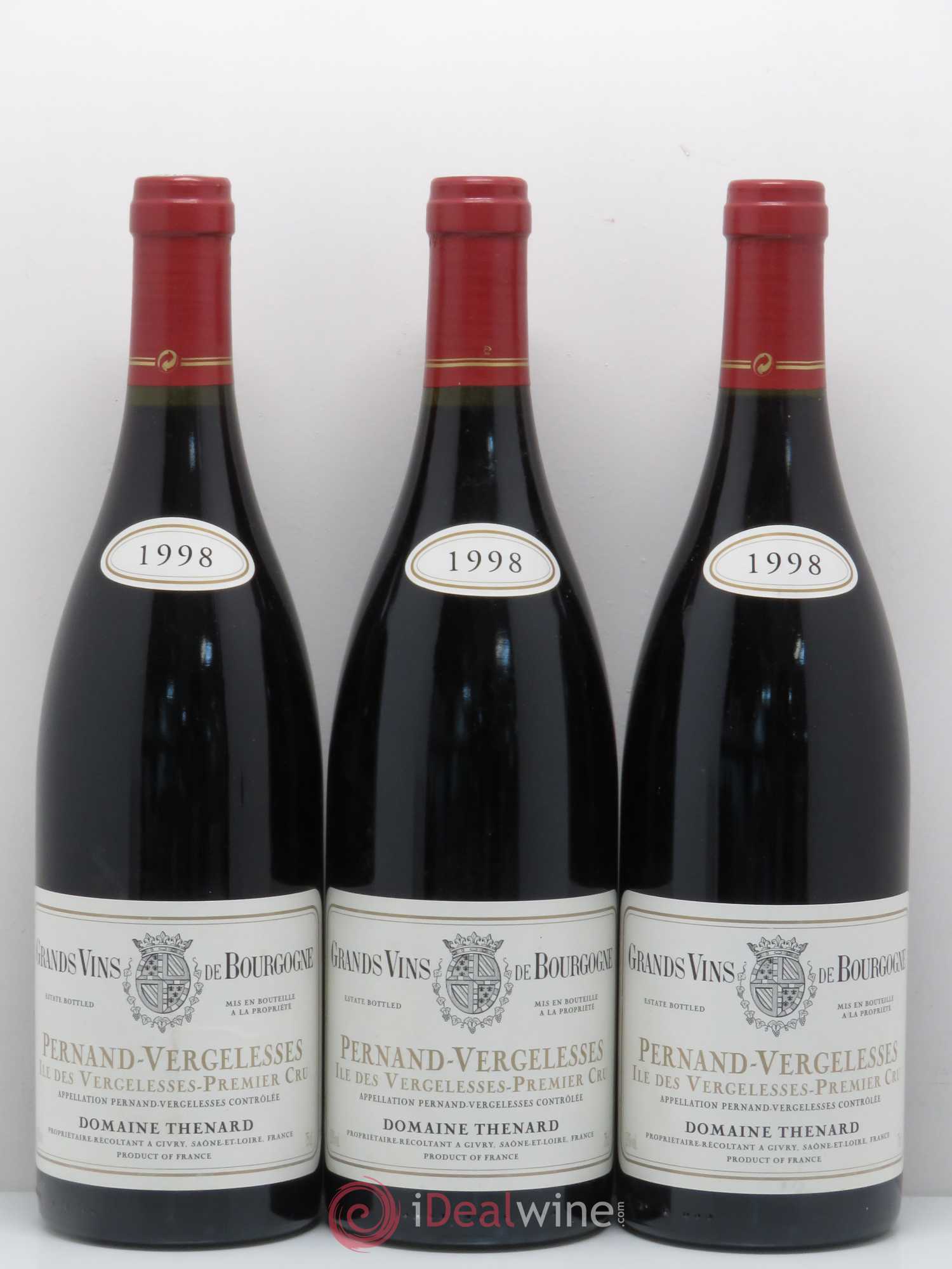 Pernand-Vergelesses 1er Cru Iles des Vergelesses Domaine Thenard 1998 - Posten von 3 Flaschen - 0