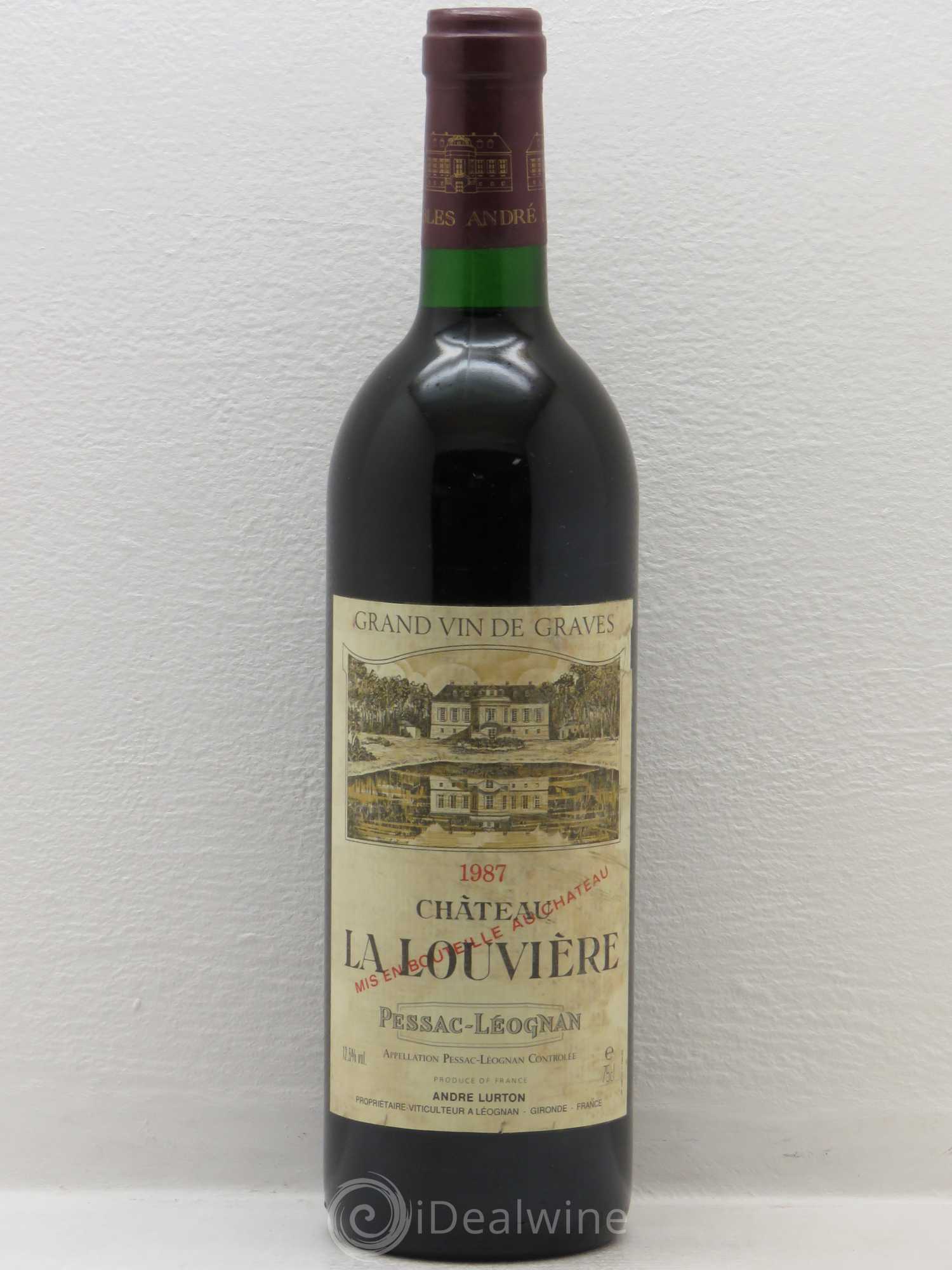 Château la Louvière 1987 - Lot de 1 bouteille - 0