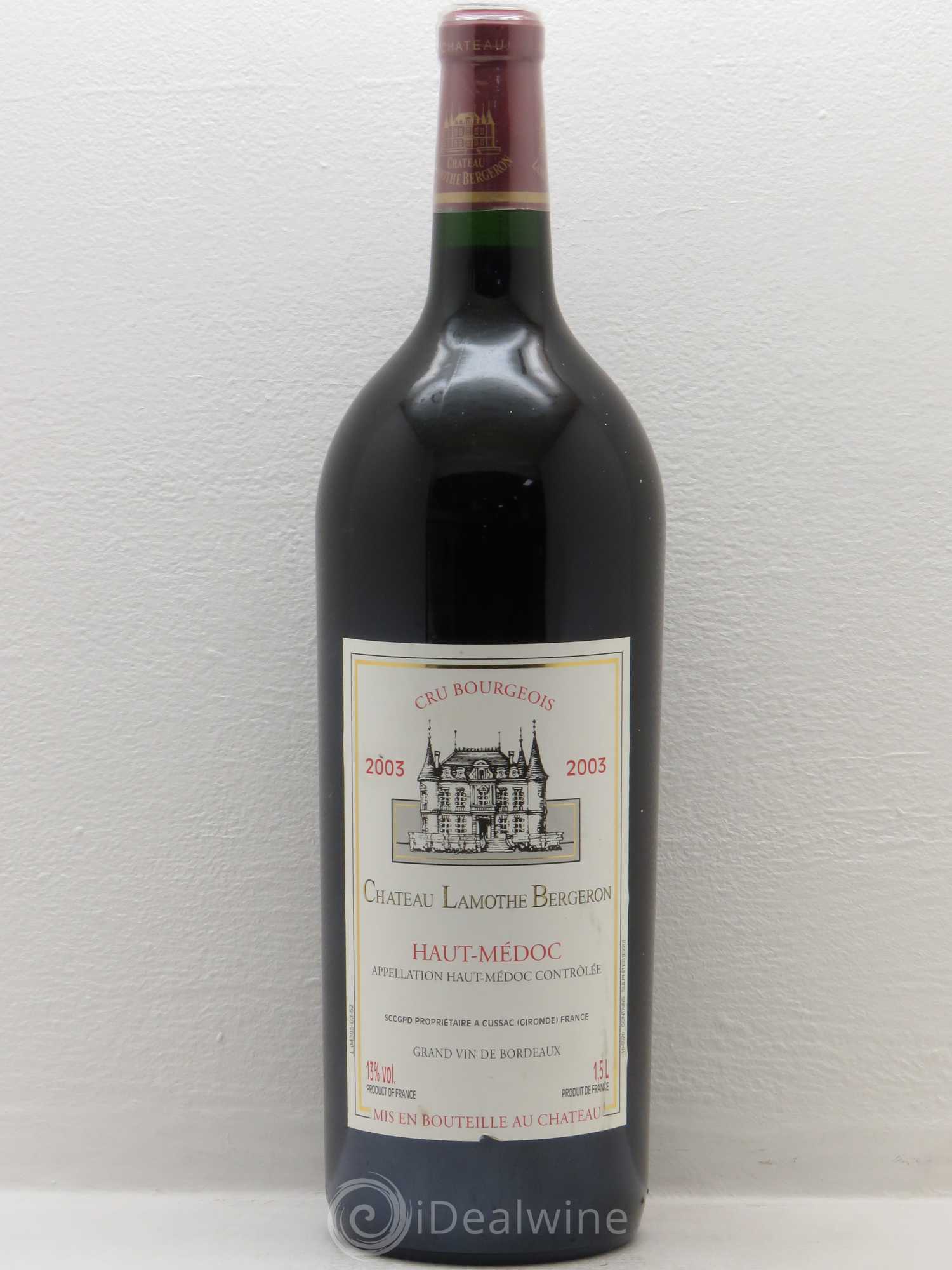 Château Lamothe Bergeron Cru Bourgeois Lamothe Bergeron 2003 - Lot de 1 magnum - 0