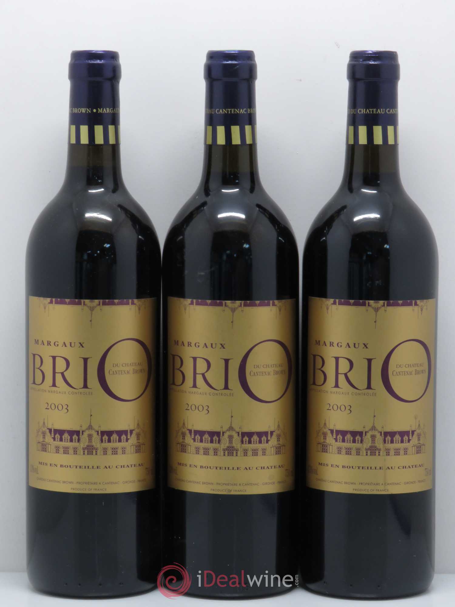Bordeaux Brio de Cantenac 2003 - Posten von 6 Flaschen - 2
