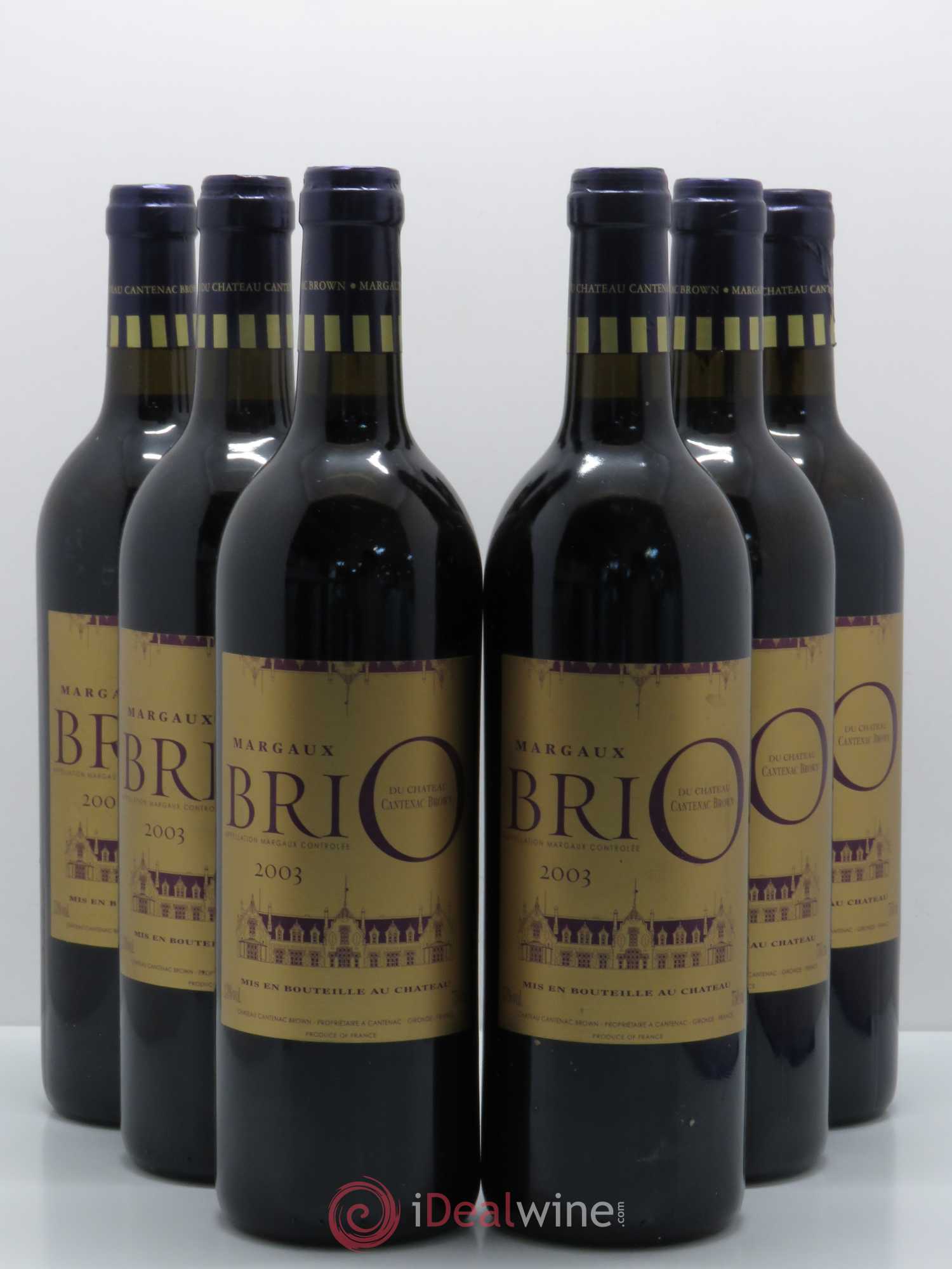 Bordeaux Brio de Cantenac 2003 - Posten von 6 Flaschen - 0
