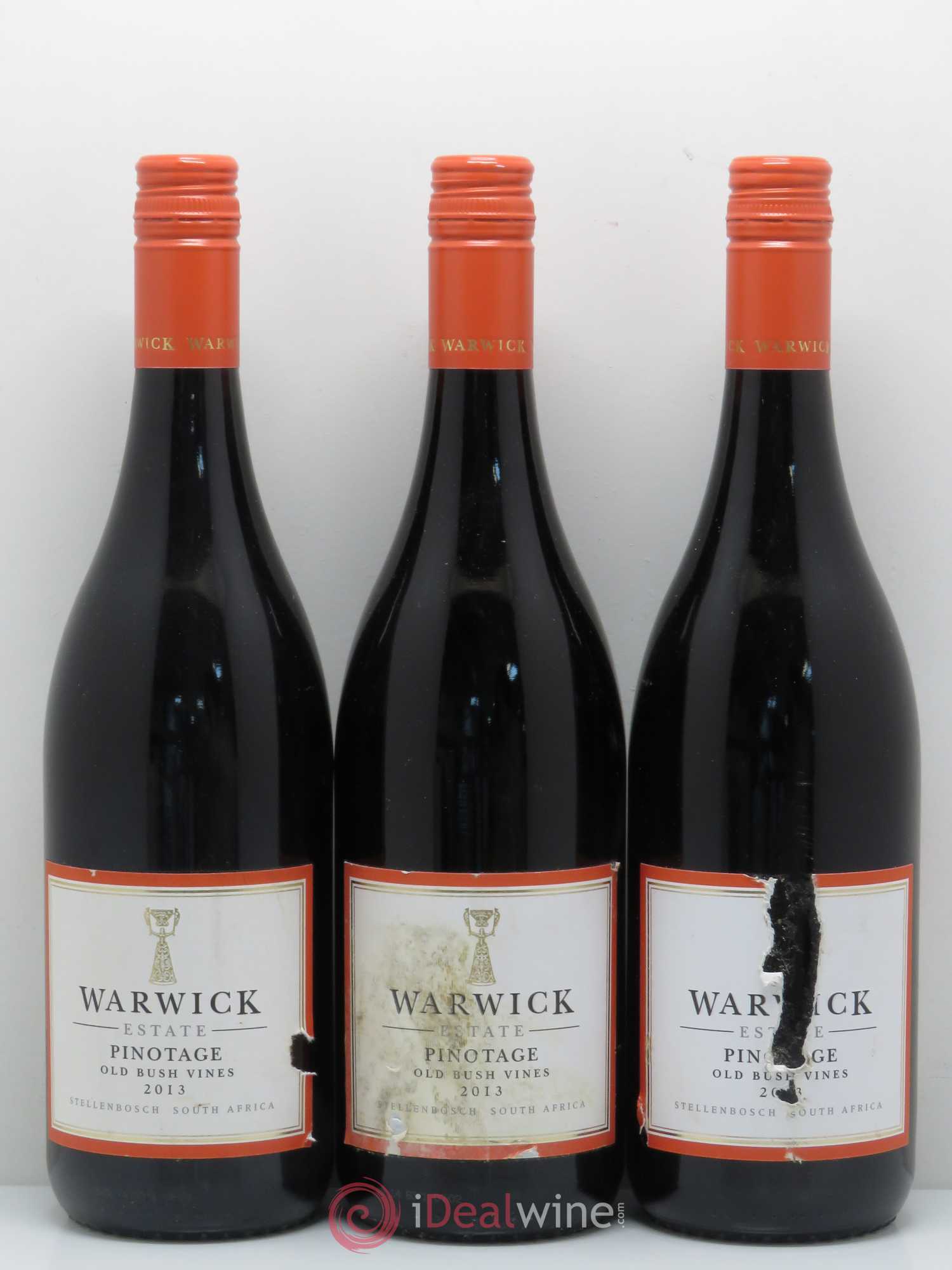 Divers Warwick Estate Pinotage Old Bush Vines (sans prix de réserve) 2013 - Posten von 3 Flaschen - 0