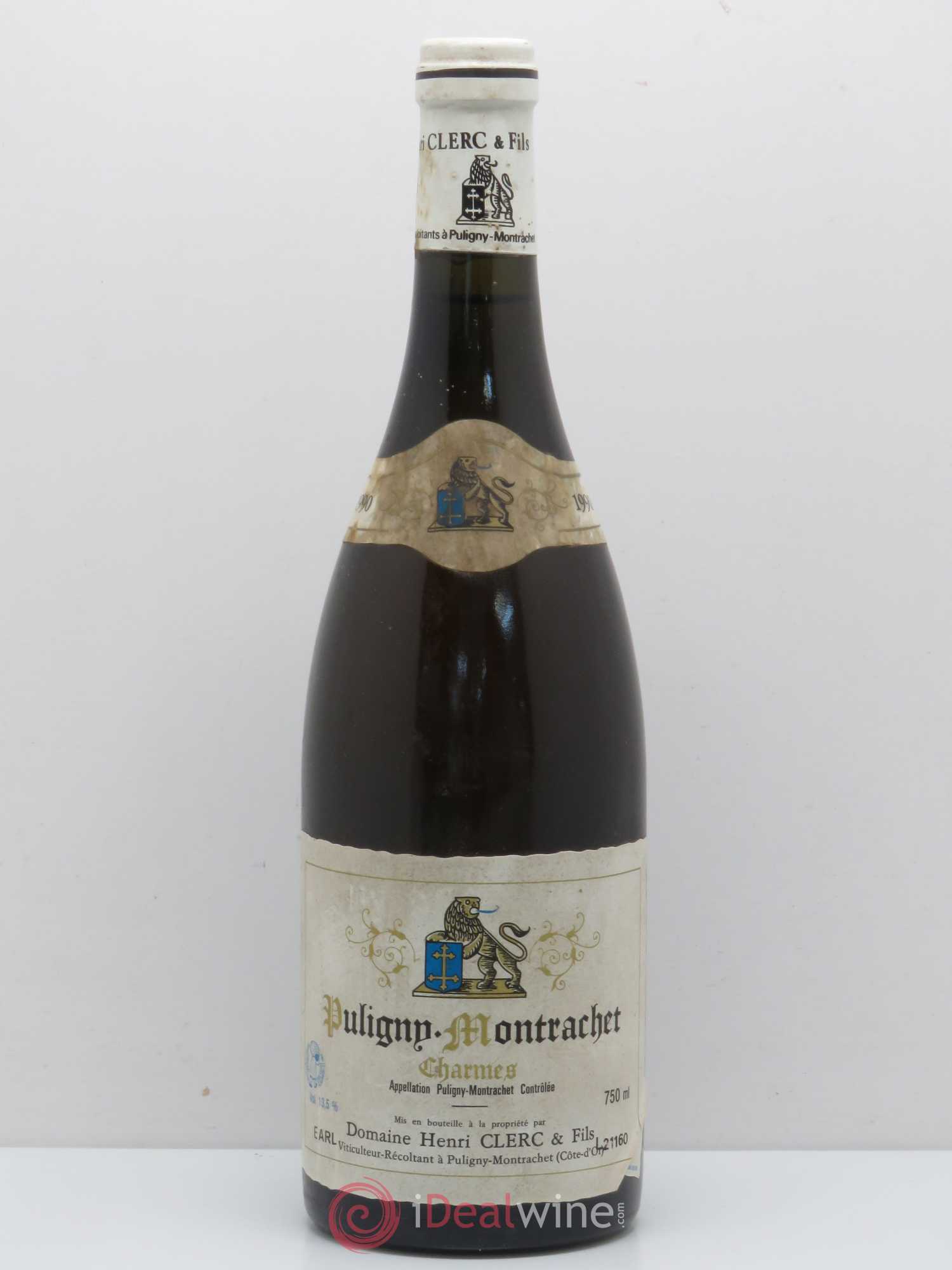 Puligny-Montrachet Les Charmes Henri Clerc 1990 - Posten von 1 Flasche - 0