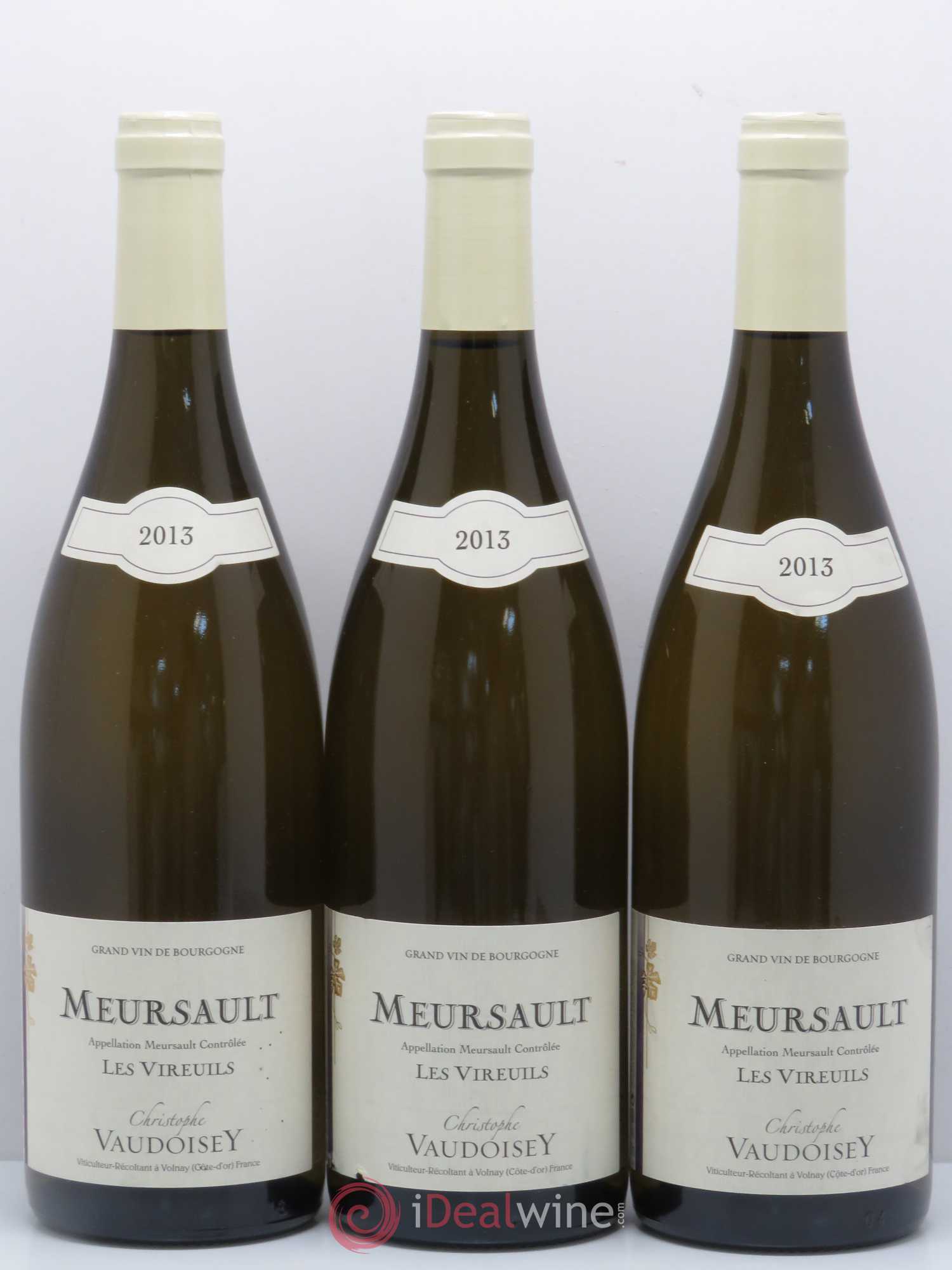 Meursault Les Vireuils Christophe Vaudoisey 2013 - Posten von 3 Flaschen - 0