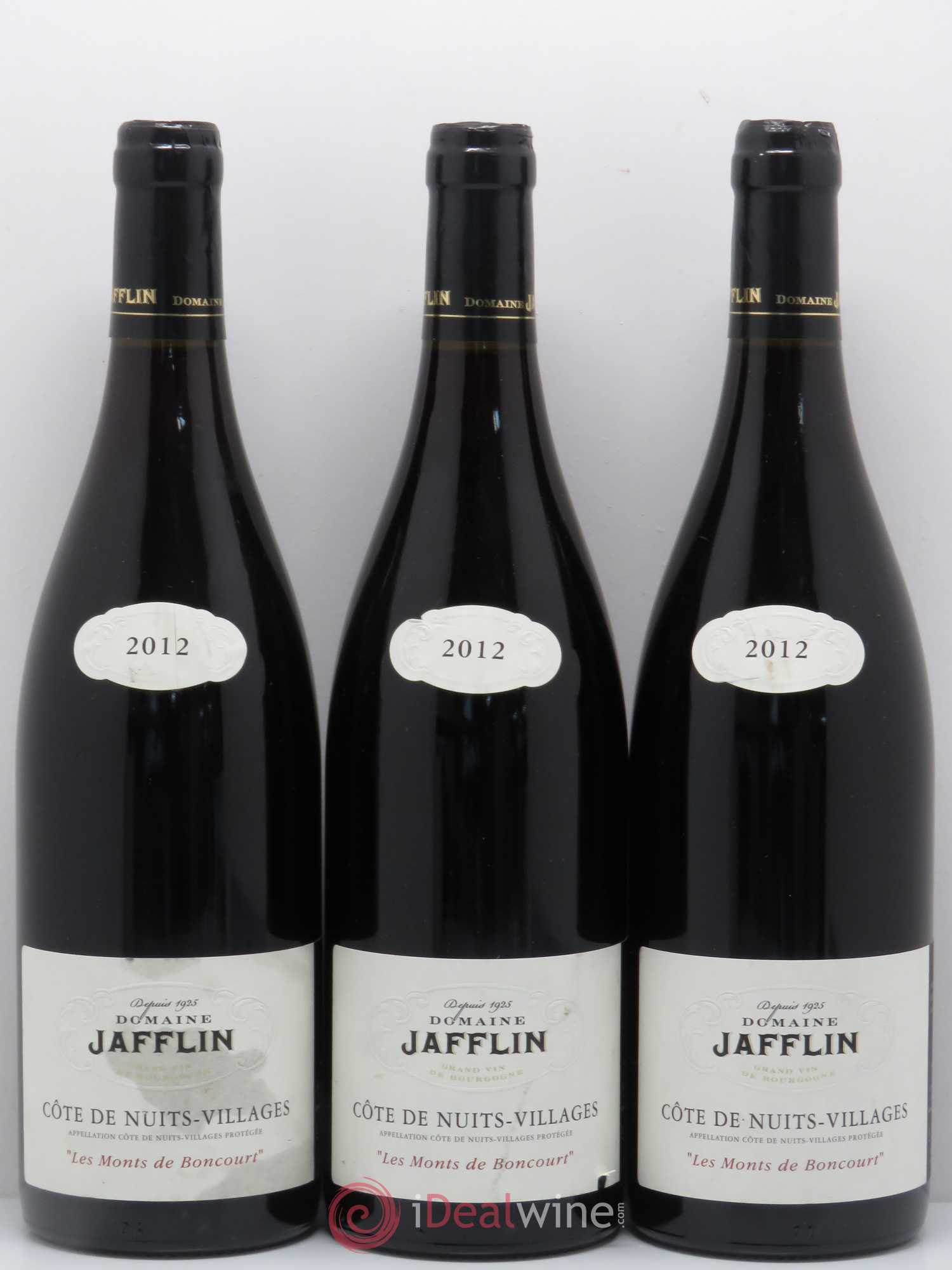 Côte de Nuits-Villages Les Monts de Boncourt Domaine Jafflin (sans prix de réserve) 2012 - Posten von 3 Flaschen - 0