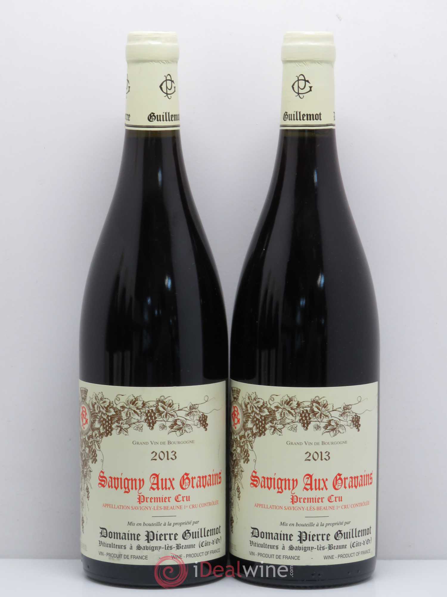 Savigny-lès-Beaune Aux Gravains Domaine Pierre Guillemot 2013 - Posten von 5 Flaschen - 2