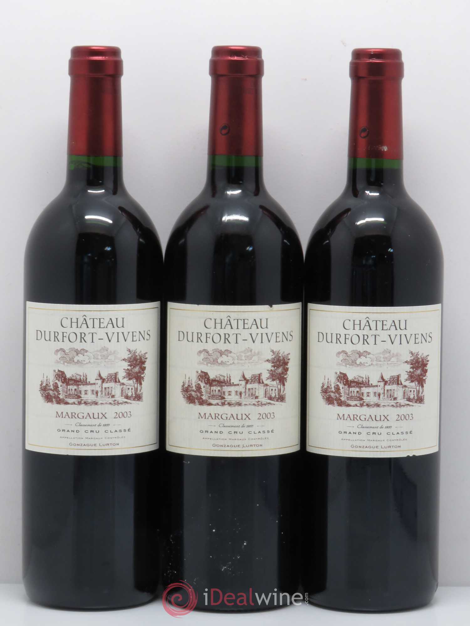 Château Durfort Vivens 2ème Grand Cru Classé 2003 - Lot de 3 bouteilles - 0