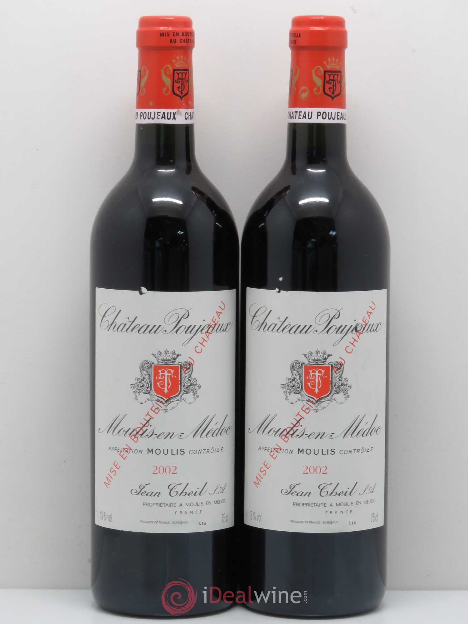 Château Poujeaux 2002 - Lot de 2 bouteilles - 0