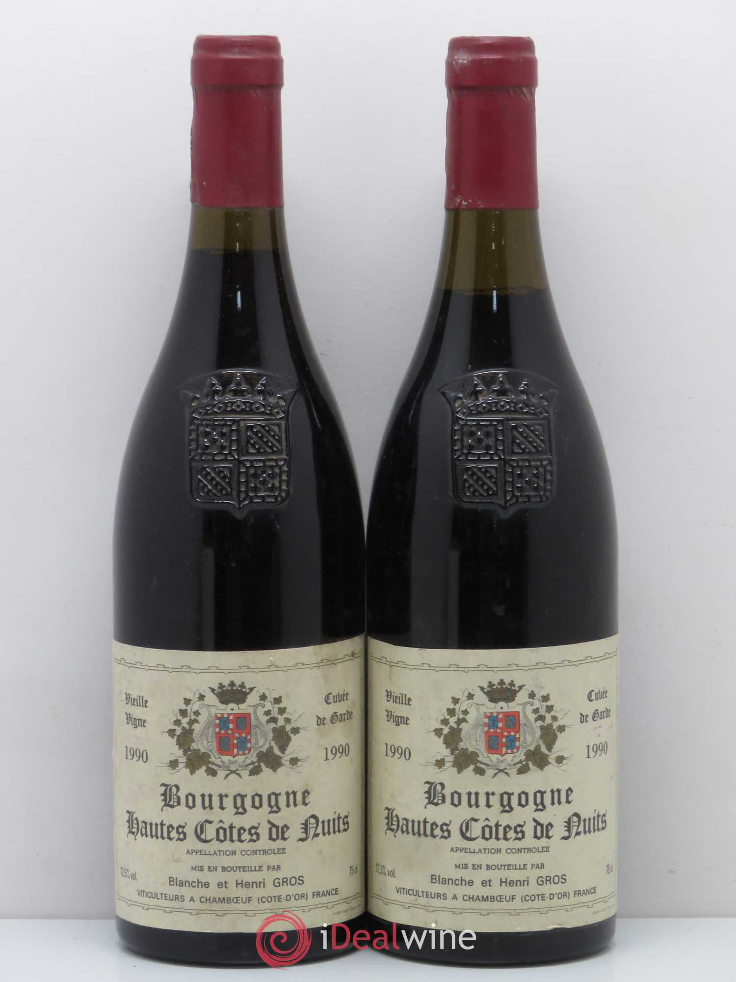 Hautes-Côtes de Nuits Blanche et Henri Gros (sans prix de réserve) 1990 - Posten von 2 Flaschen - 0
