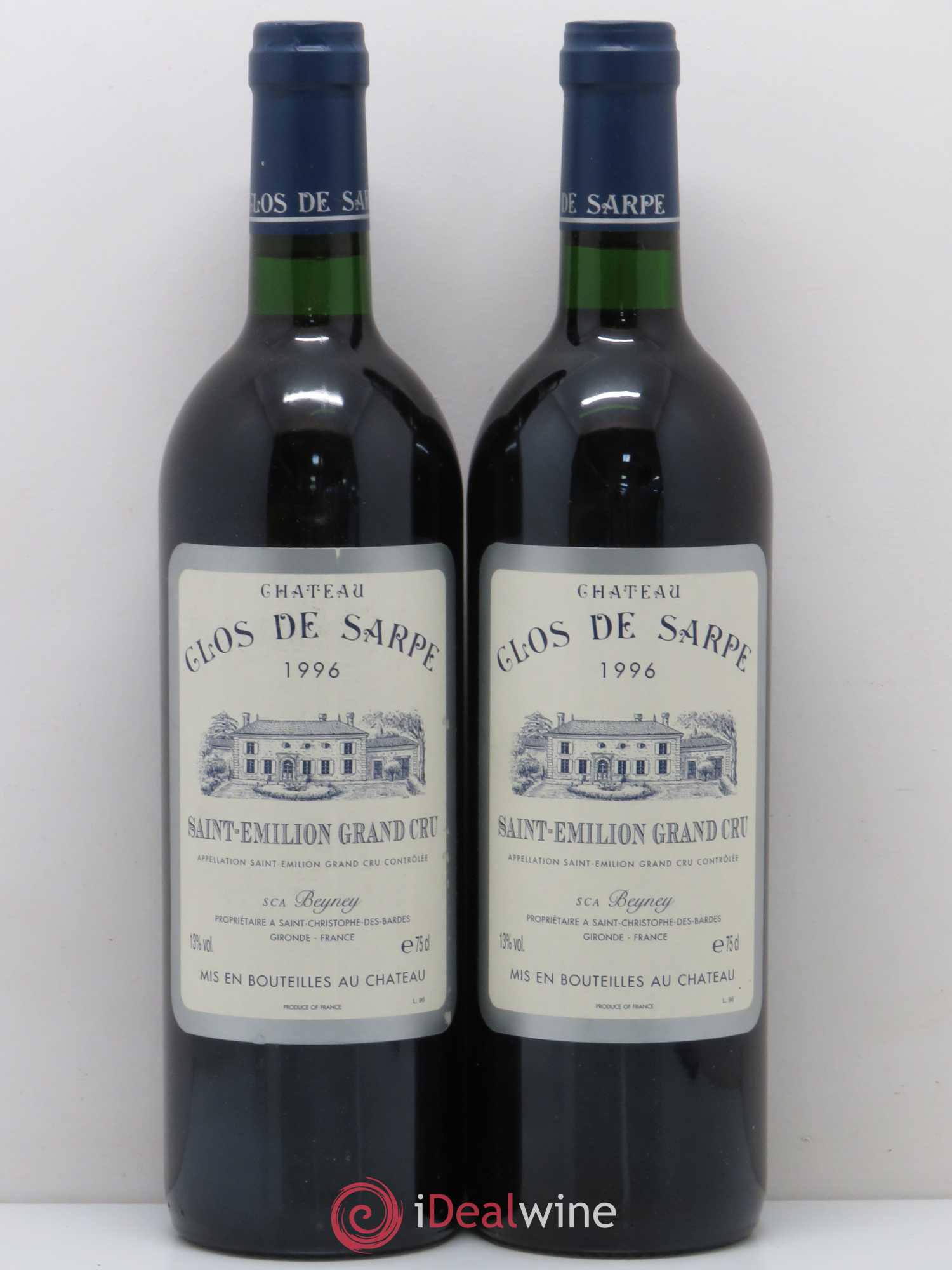 Clos de Sarpe Grand Cru Classé (sans prix de réserve) 1996 - Lot de 2 bouteilles - 0