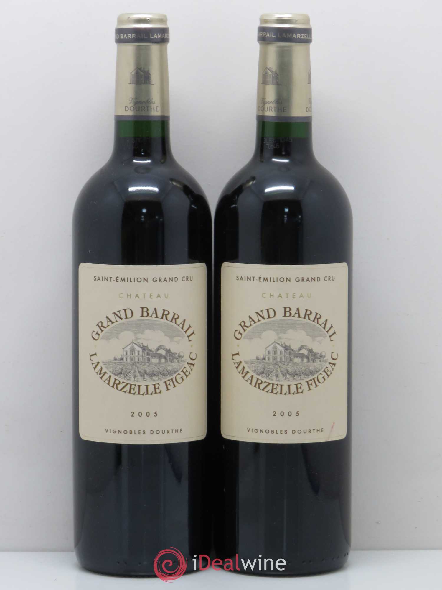Château Grand Barrail Lamarzelle Figeac Grand Cru Classé 2005 - Lot de 2 bouteilles - 0