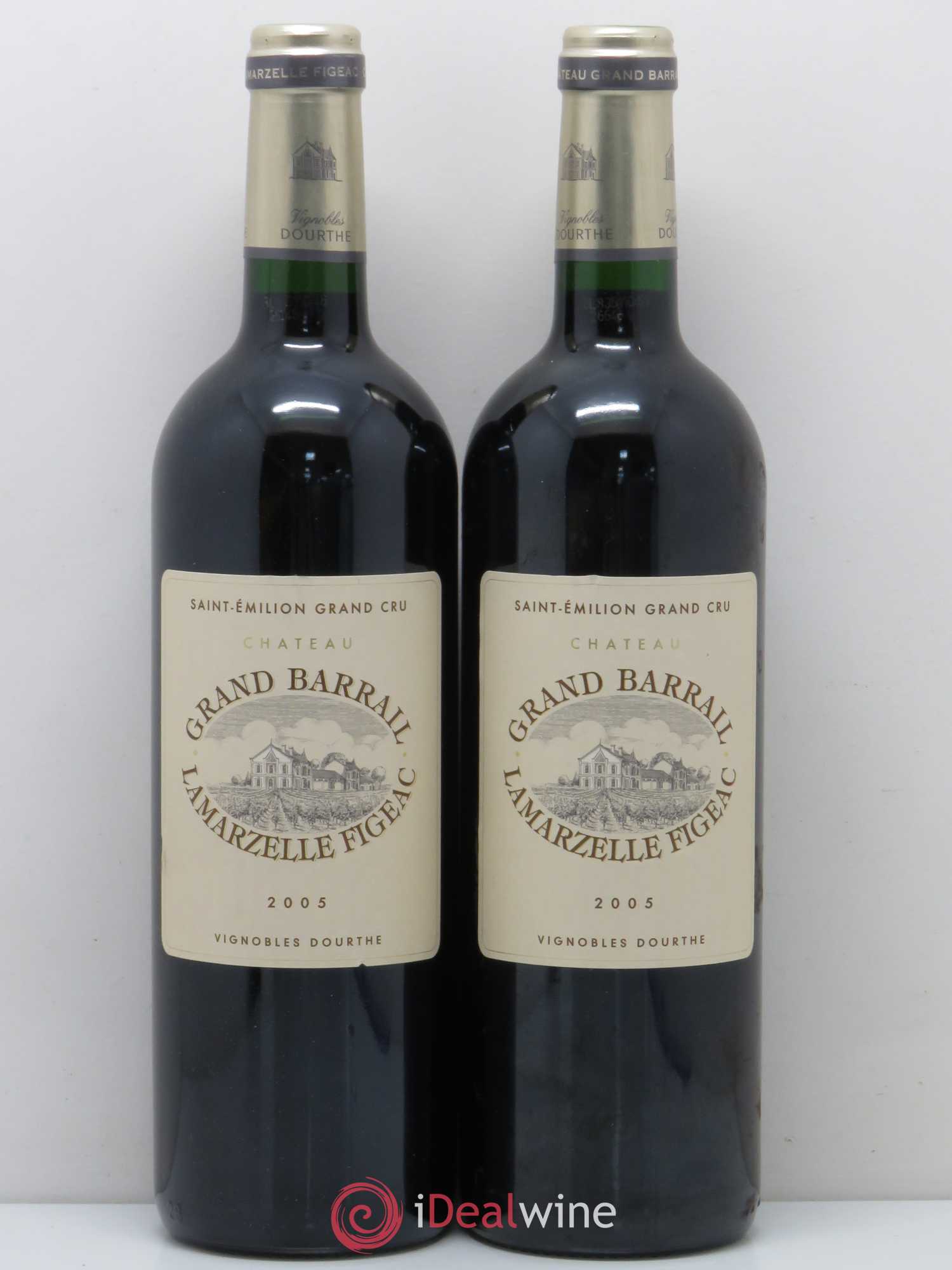 Château Grand Barrail Lamarzelle Figeac Grand Cru Classé 2005 - Lot de 2 bouteilles - 0