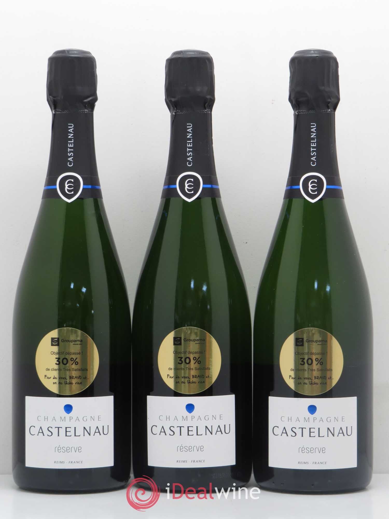 Champagne Castelnau Réserve (sans prix de réserve) - Posten von 6 Flaschen - 2