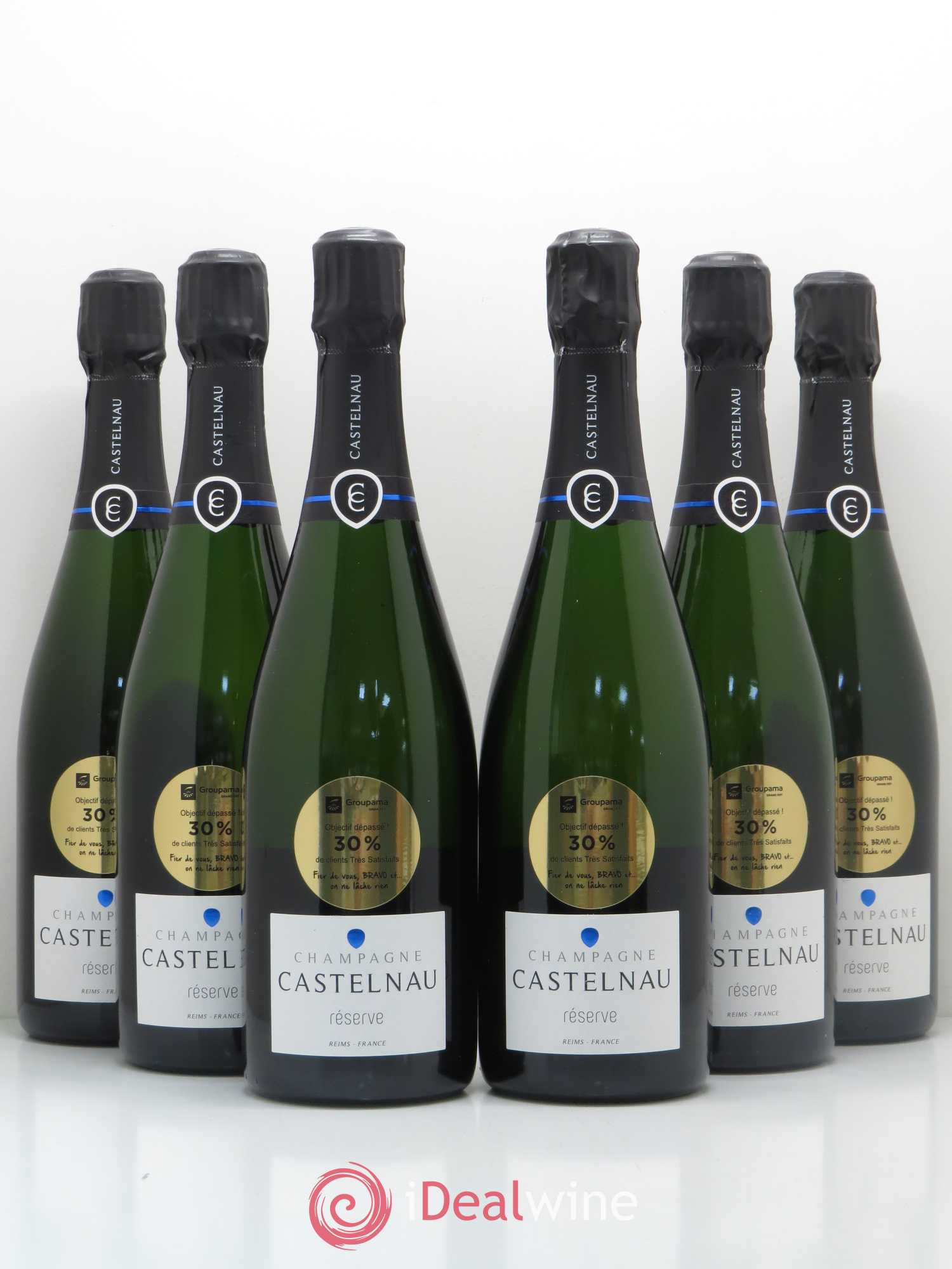 Champagne Castelnau Réserve (sans prix de réserve) - Posten von 6 Flaschen - 0