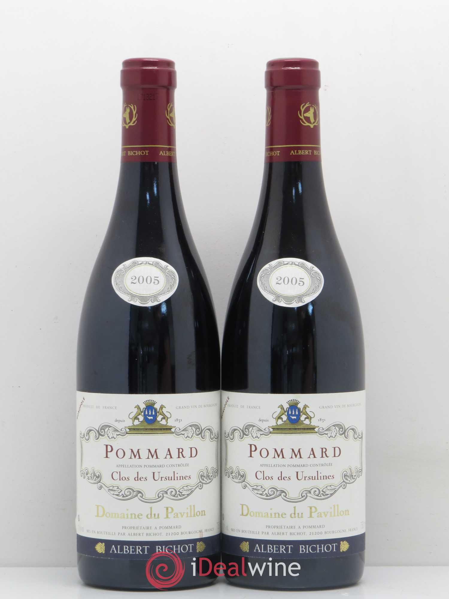 Pommard Clos des Ursulines Domaine du Pavillon Albert Bichot (sans prix de réserve) 2005 - Posten von 2 Flaschen - 0