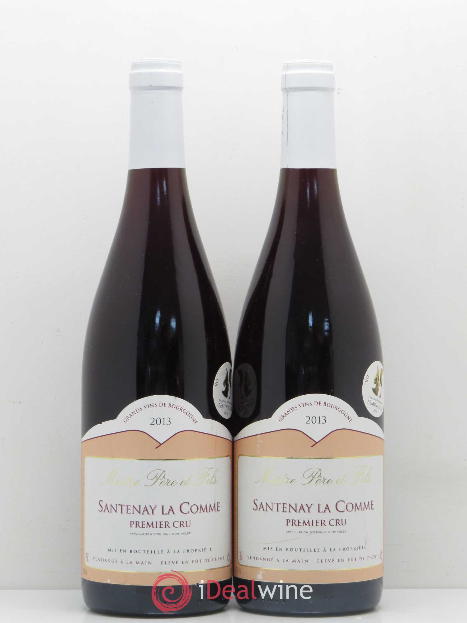 Bourgogne Santenay 1er cru La Comme Mestre Pere et Fils 2013 - Posten von 2 Flaschen - 0
