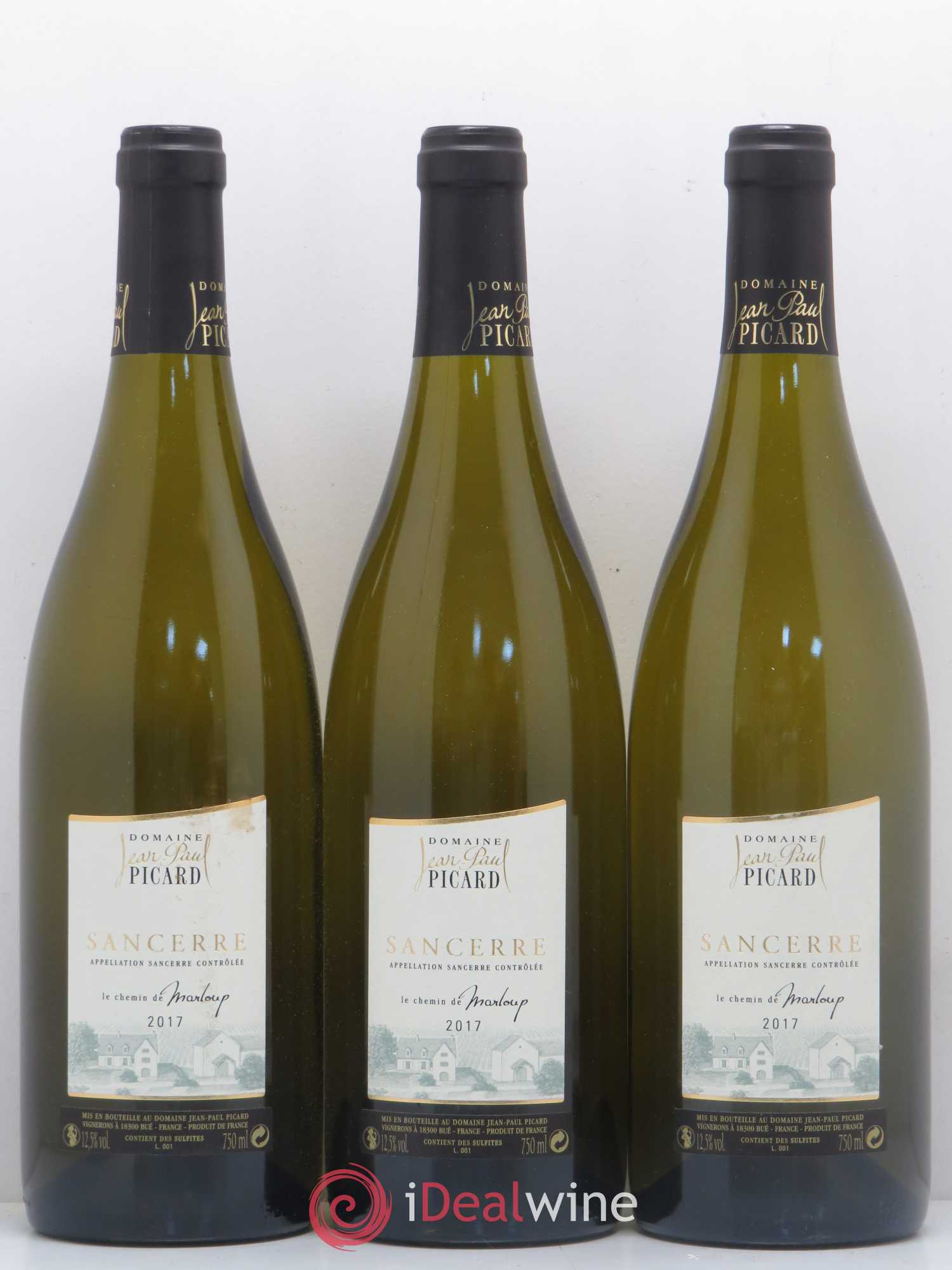 Sancerre Le Chemin de Marloup Domaine Jean-Paul Picard (sans prix de réserve) 2017 - Posten von 3 Flaschen - 0