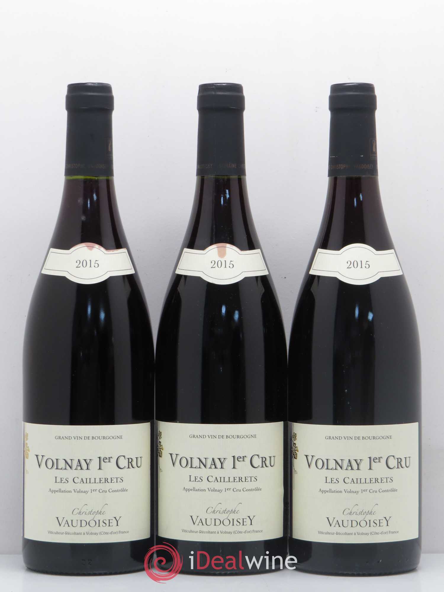 Volnay 1er Cru Les Caillerets Domaine Christophe Vaudoisey (sans prix de réserve) 2015 - Posten von 3 Flaschen - 0