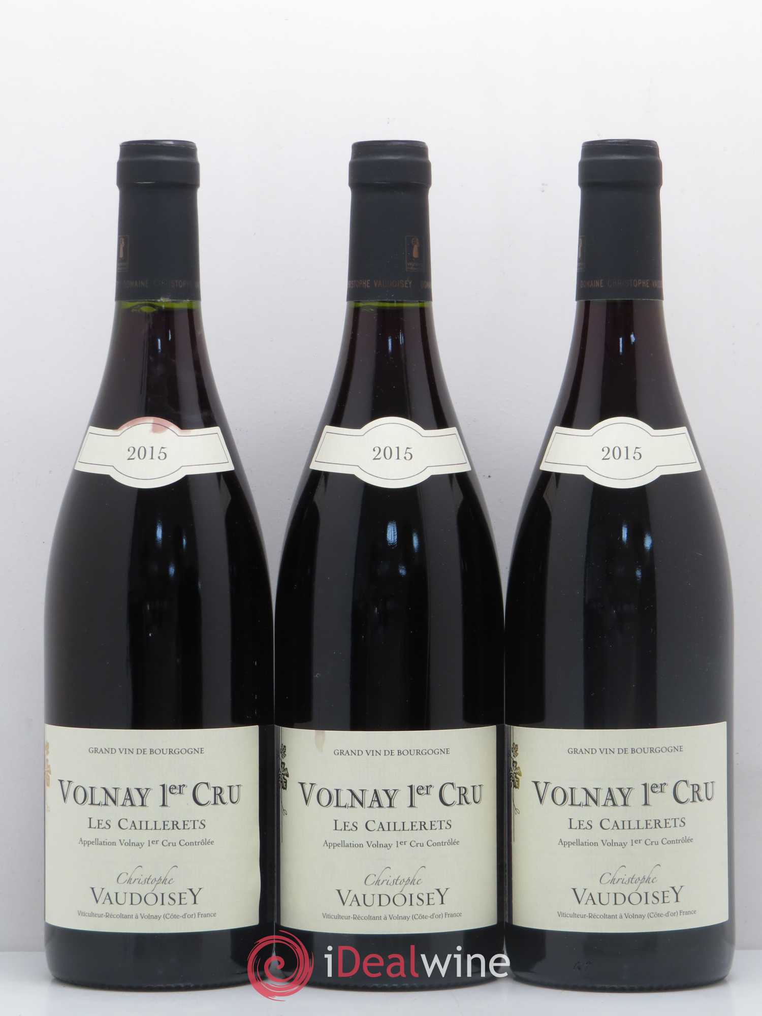Volnay 1er Cru Les Caillerets Domaine Christophe Vaudoisey (sans prix de réserve) 2015 - Posten von 3 Flaschen - 0