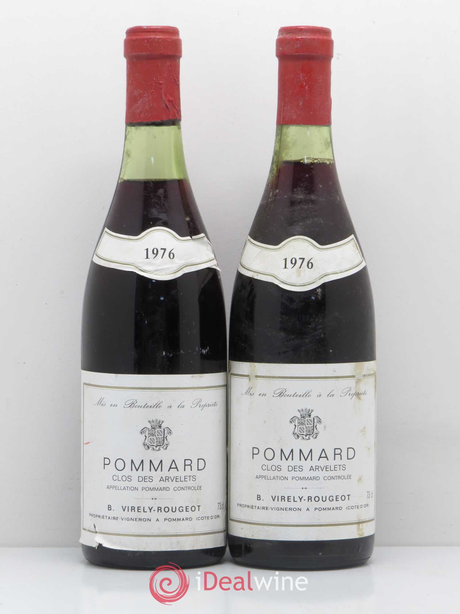 Pommard Clos Des Arvelets Virely-Rougeot 1976 - Lot de 2 bouteilles - 0