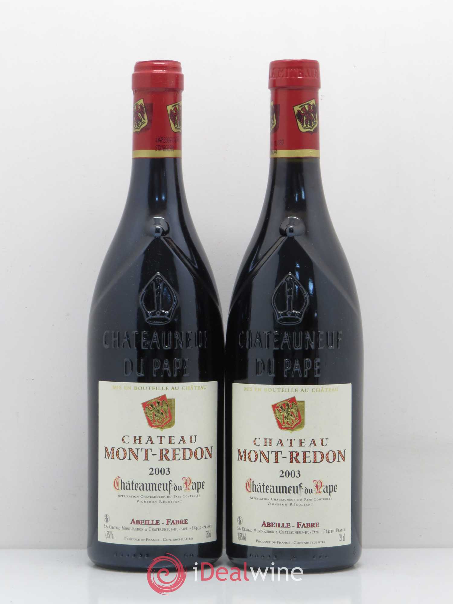 Châteauneuf-du-Pape Château Mont-Redon Famille Abeille-Fabre 2003 - Lot de 2 bouteilles - 0