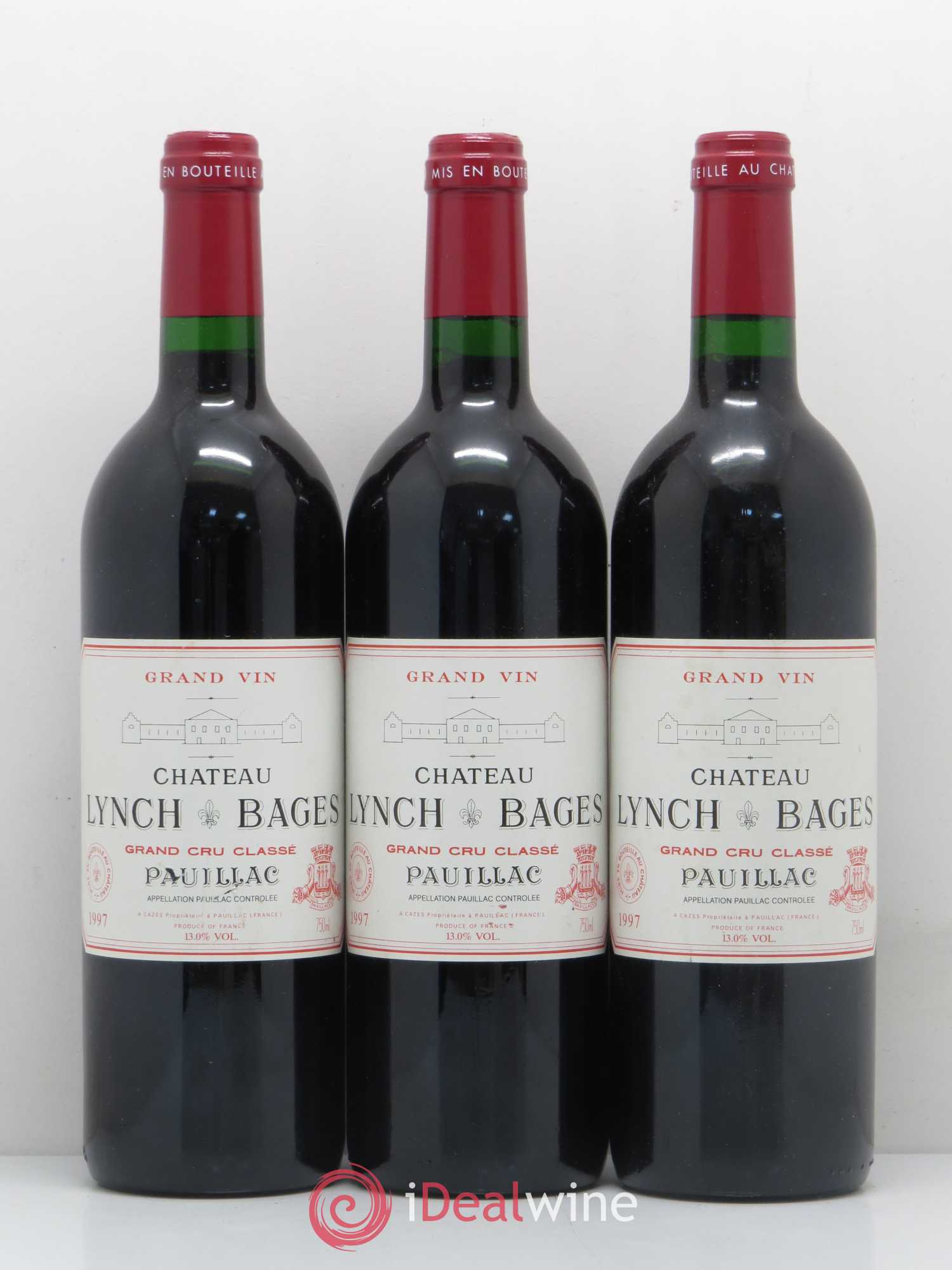 Château Lynch Bages 5ème Grand Cru Classé 1997 - Lot de 3 bouteilles - 0