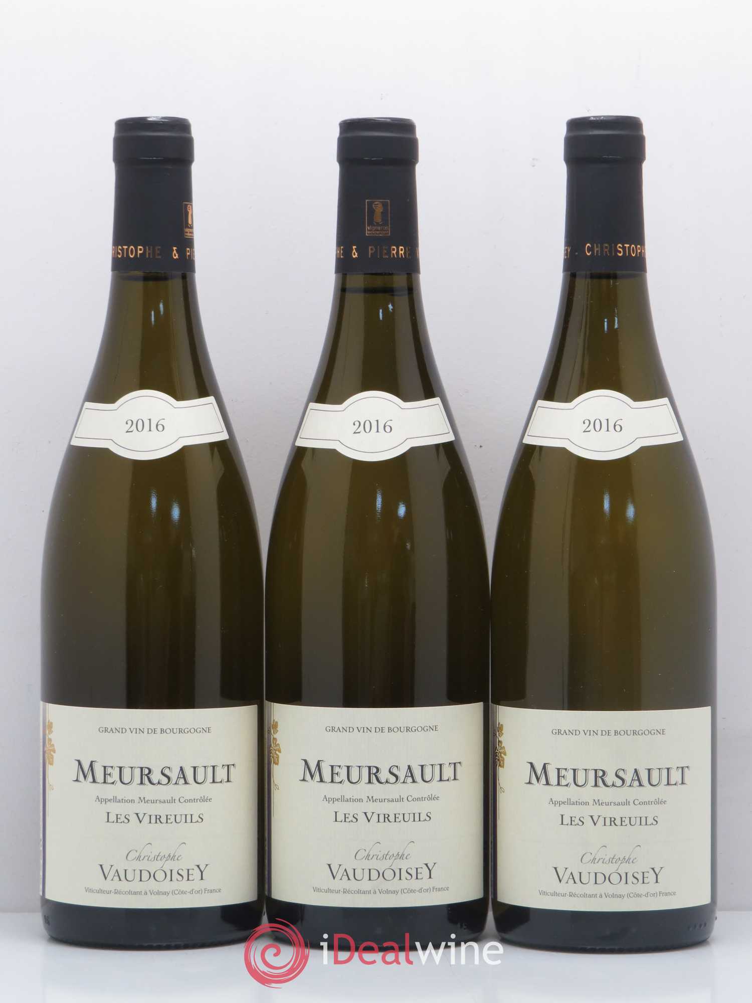 Meursault Les Vireuils Christophe Vaudoisey 2016 - Posten von 3 Flaschen - 0