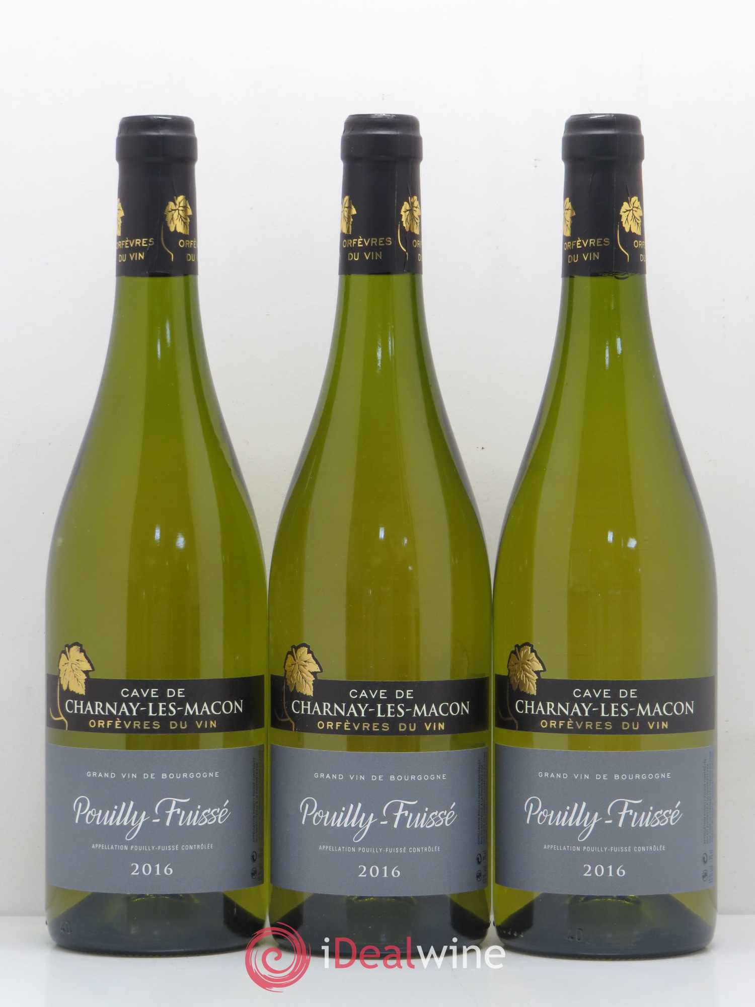 Pouilly-Fuissé Les Orfevres Du Vin Cave De Charnay (sans prix de réserve) 2016 - Posten von 3 Flaschen - 0