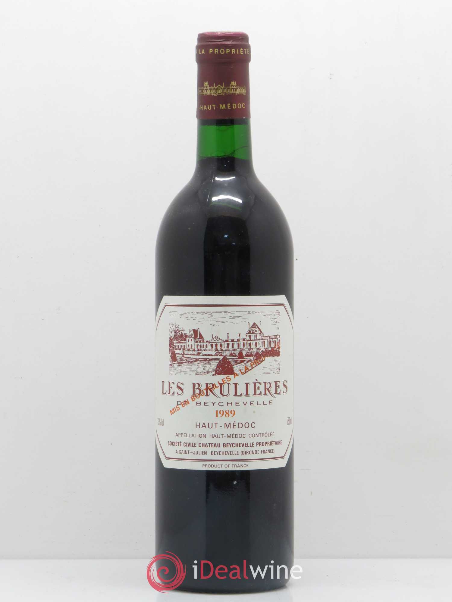Haut Médoc Les Brulières De Beychevelle 1989 - Posten von 1 Flasche - 0