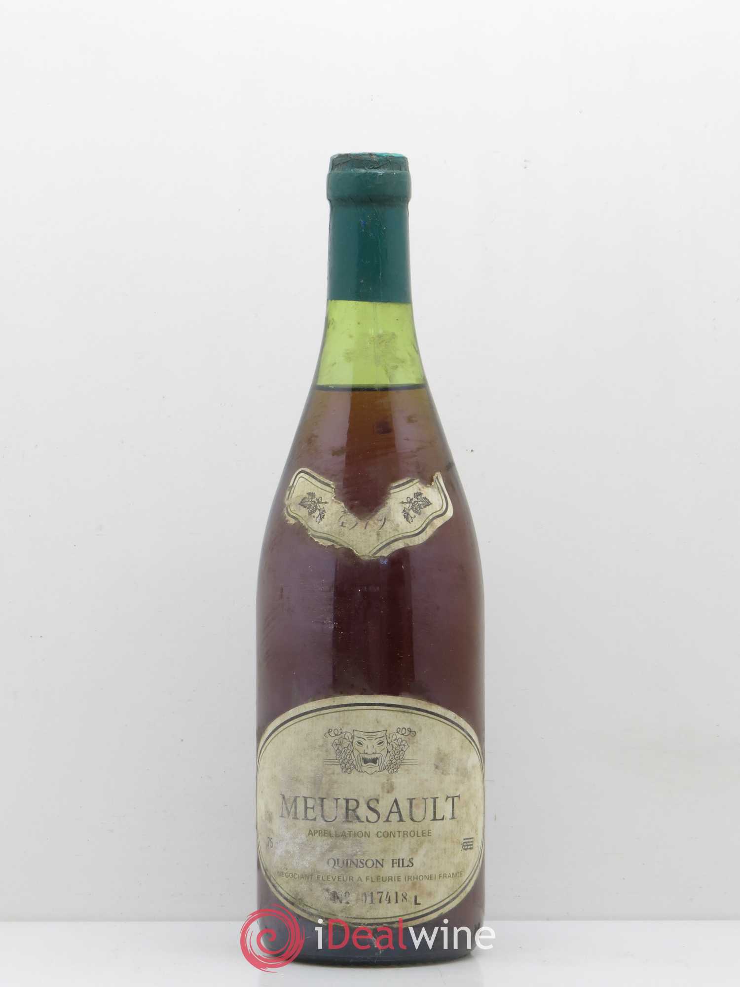 Meursault Quinson et Fils 1979 - Posten von 1 Flasche - 0