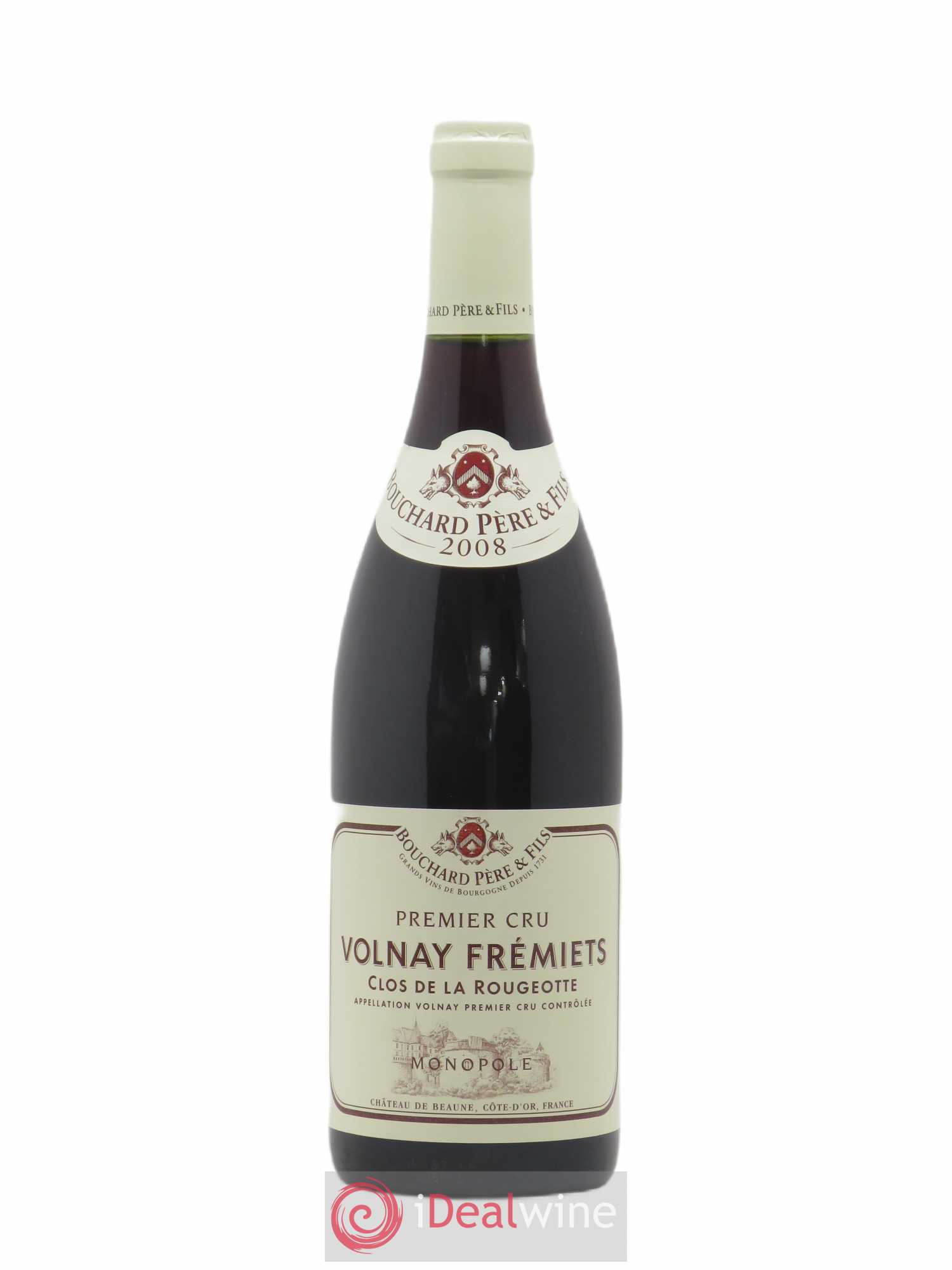 Volnay 1er Cru Frémiets - Clos de la Rougeotte Bouchard Père & Fils 2008 - Lot de 1 bouteille - 0