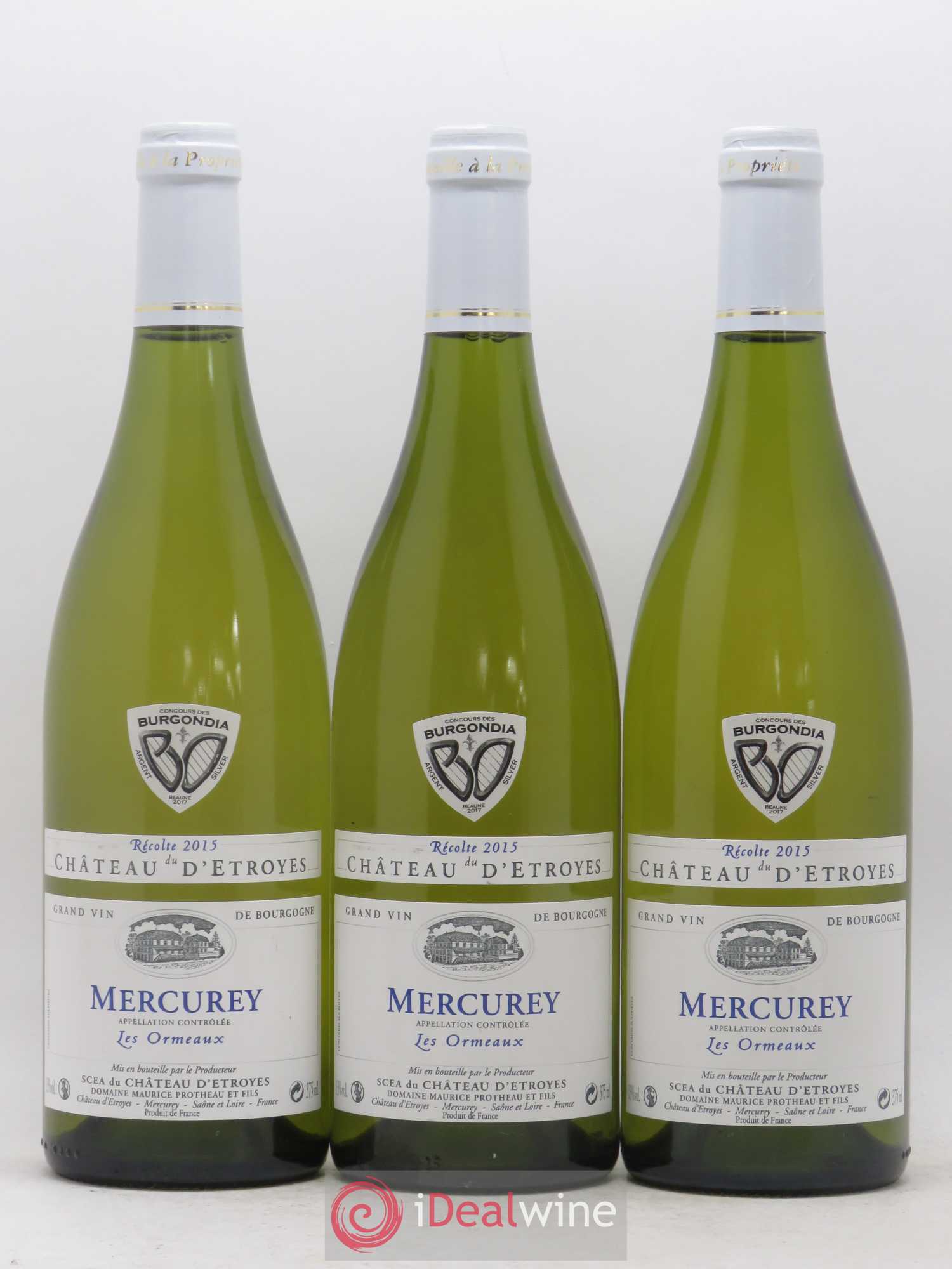 Mercurey Les Ormeaux Château d'Etroyes 2015 - Lot de 6 bouteilles - 1