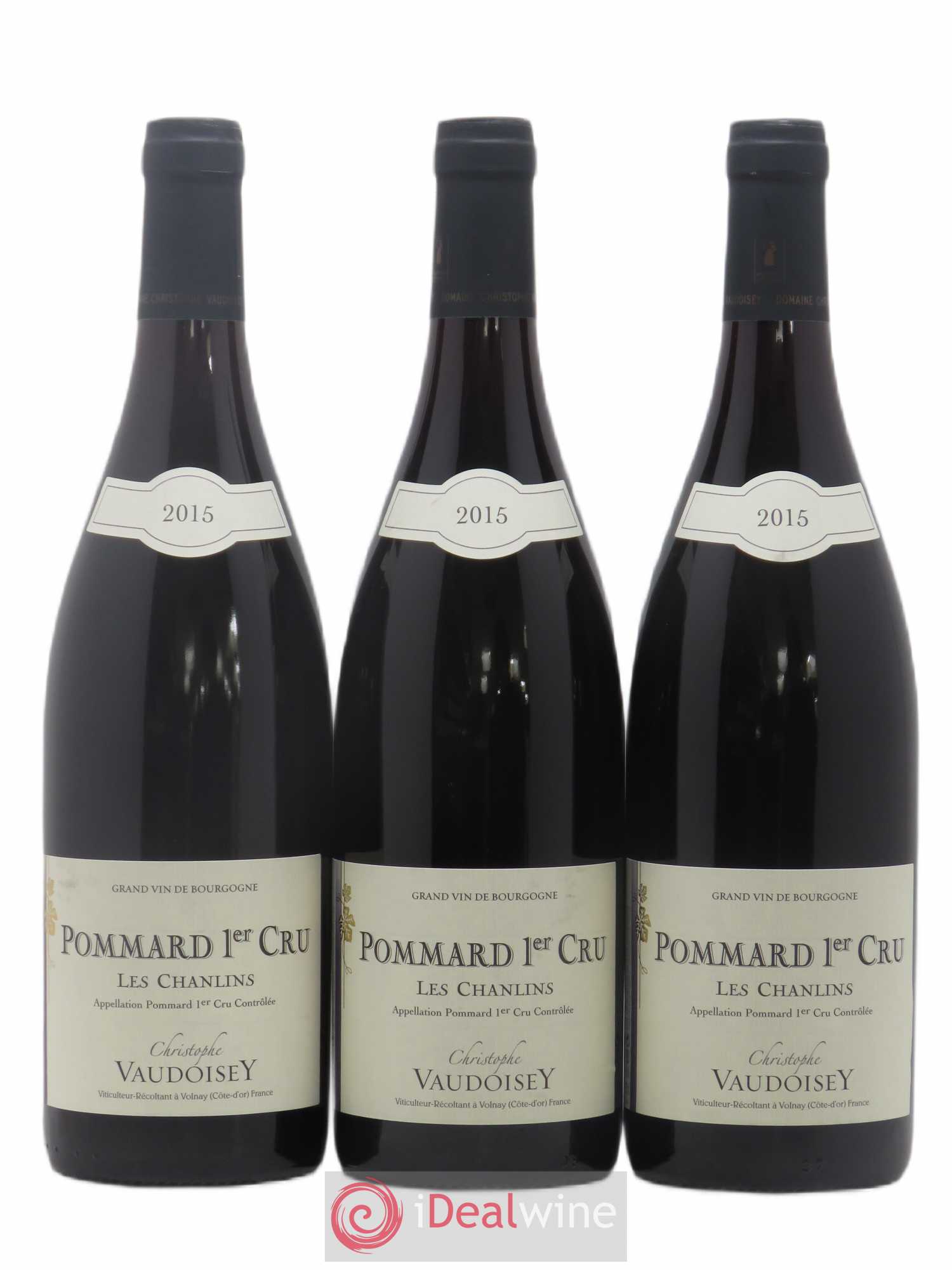 Pommard 1er Cru Les Chanlins Christophe Vaudoisey 2015 - Lot de 3 bouteilles - 0