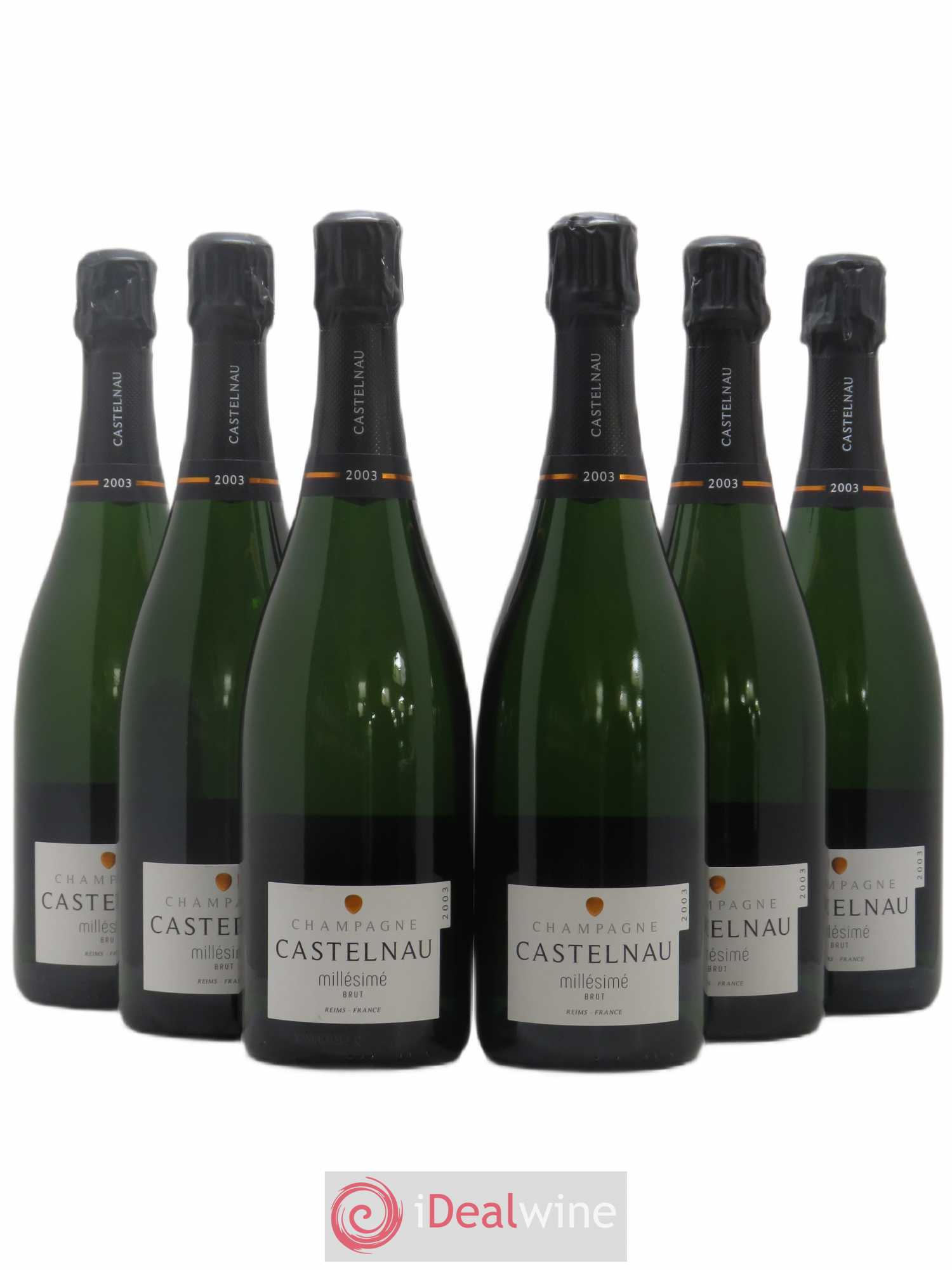 Champagne Brut Millésimé De Castelnau 2003 - Posten von 6 Flaschen - 0