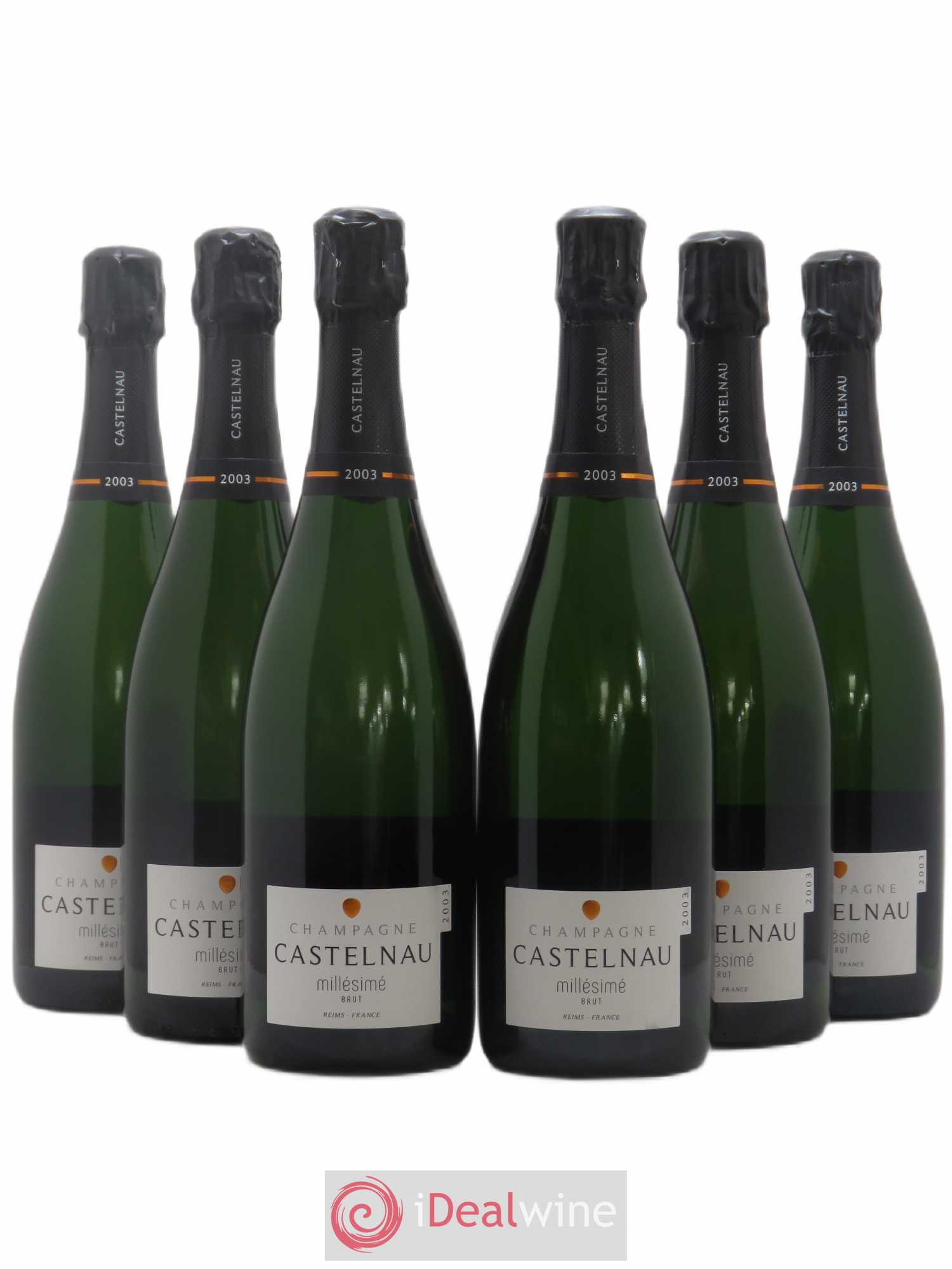 Champagne Brut Millésimé De Castelnau (sans prix de réserve) 2003 - Posten von 6 Flaschen - 0