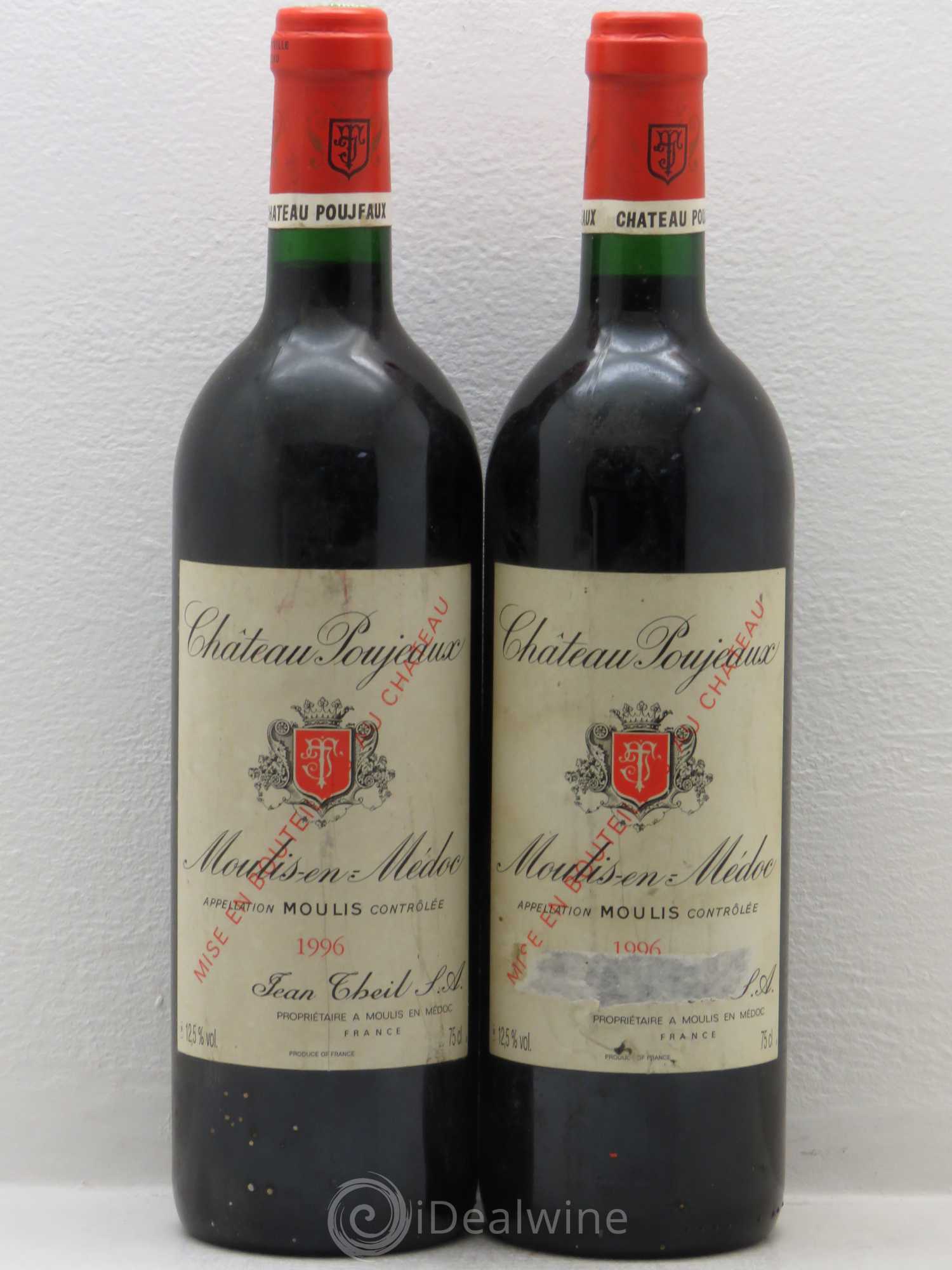 Château Poujeaux 1996 - Lot de 2 bouteilles - 0