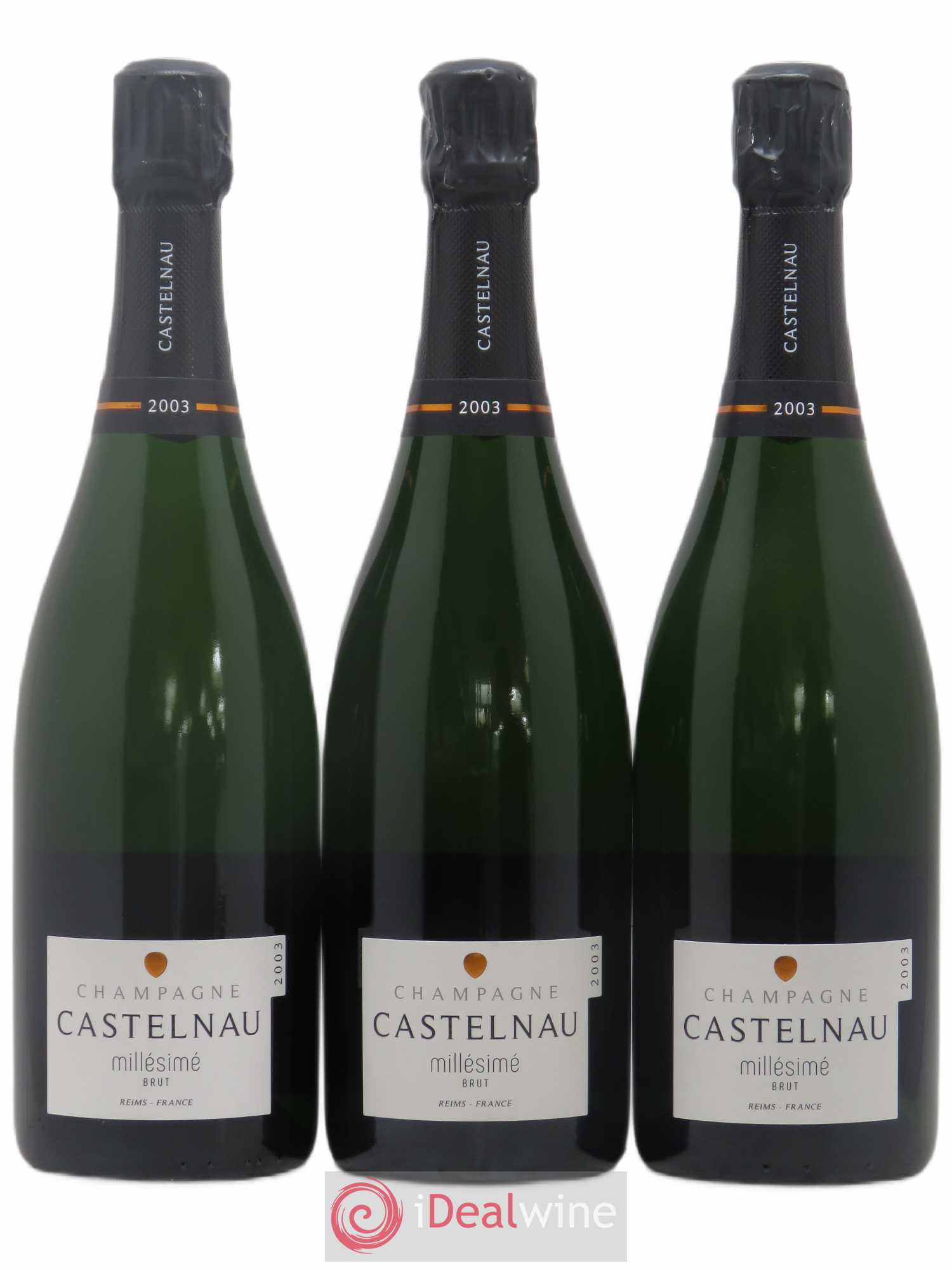 Champagne Brut Millésimé De Castelnau 2003 - Posten von 3 Flaschen - 0