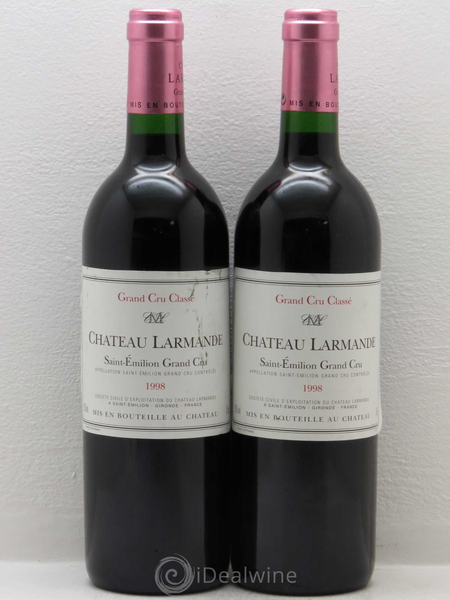 Château Larmande Grand Cru Classé 1998 - Lot de 2 bouteilles - 0