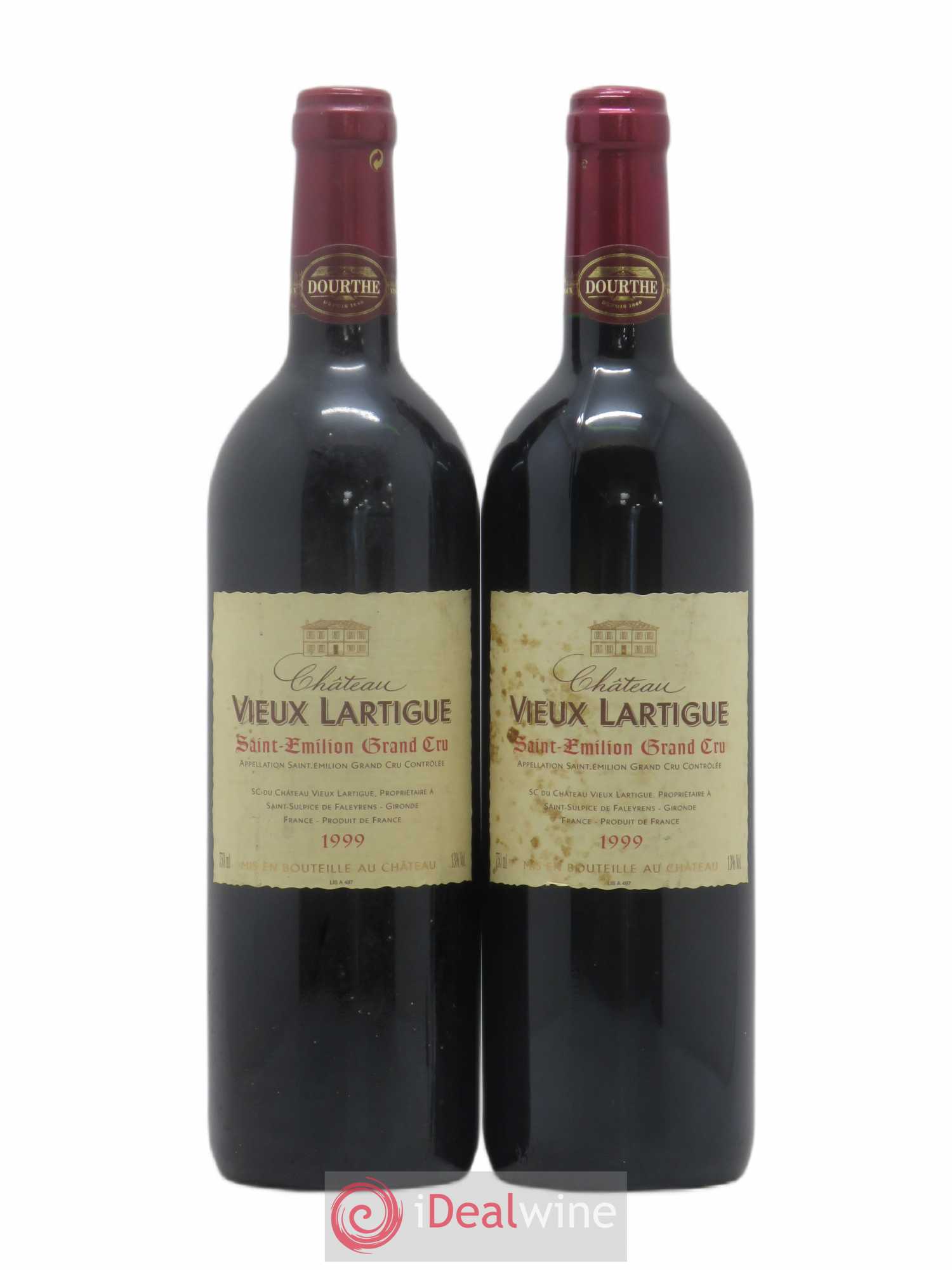 Saint-Émilion Grand Cru Château Vieux Lartigue (sans prix de réserve) 1999 - Lot de 2 bouteilles - 0