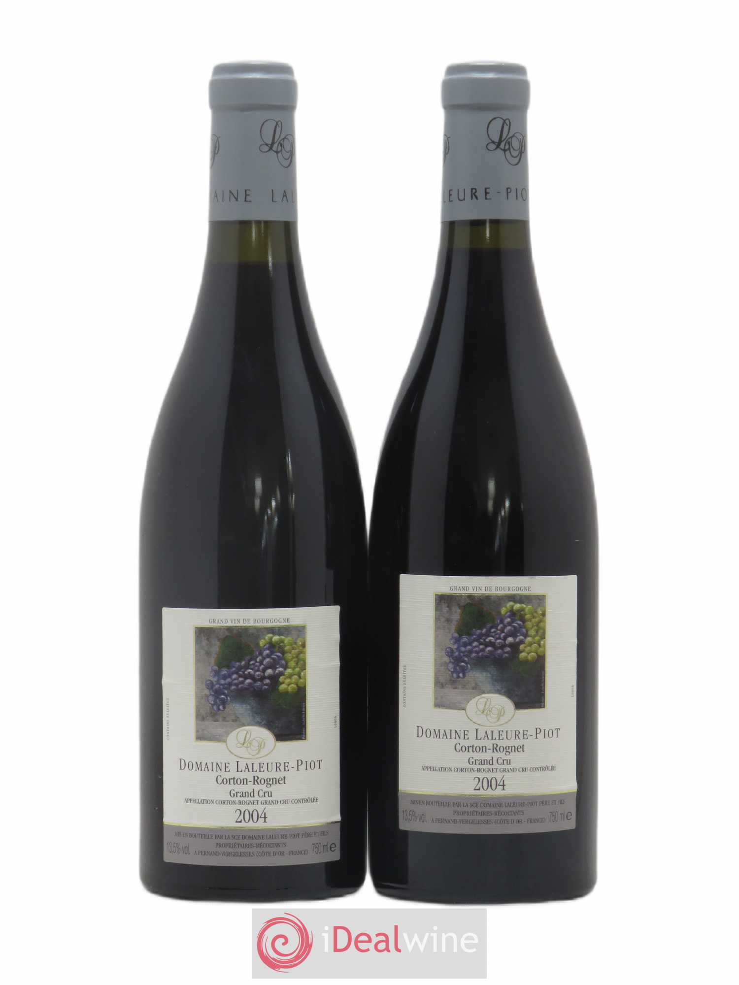 Corton Grand Cru Rognet Domaine Laleure Piot 2004 - Lot de 2 bouteilles - 0