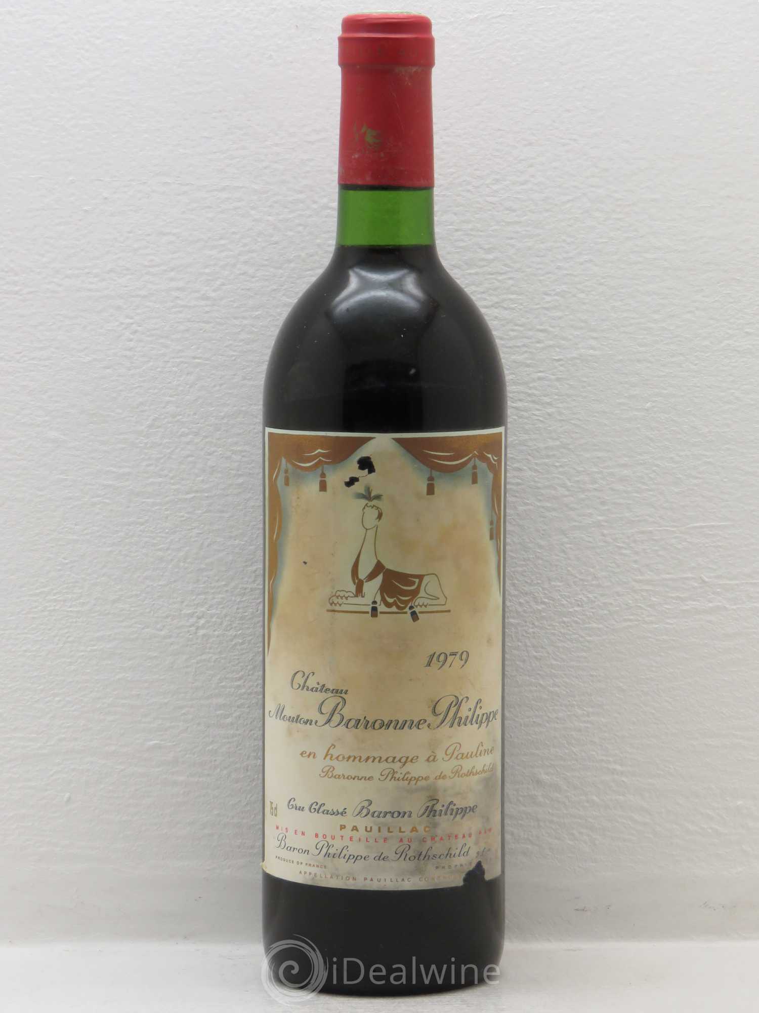 Château d' Armailhac - Mouton Baron(ne) Philippe 5ème Grand Cru Classé 1979 - Lot de 1 bouteille - 0