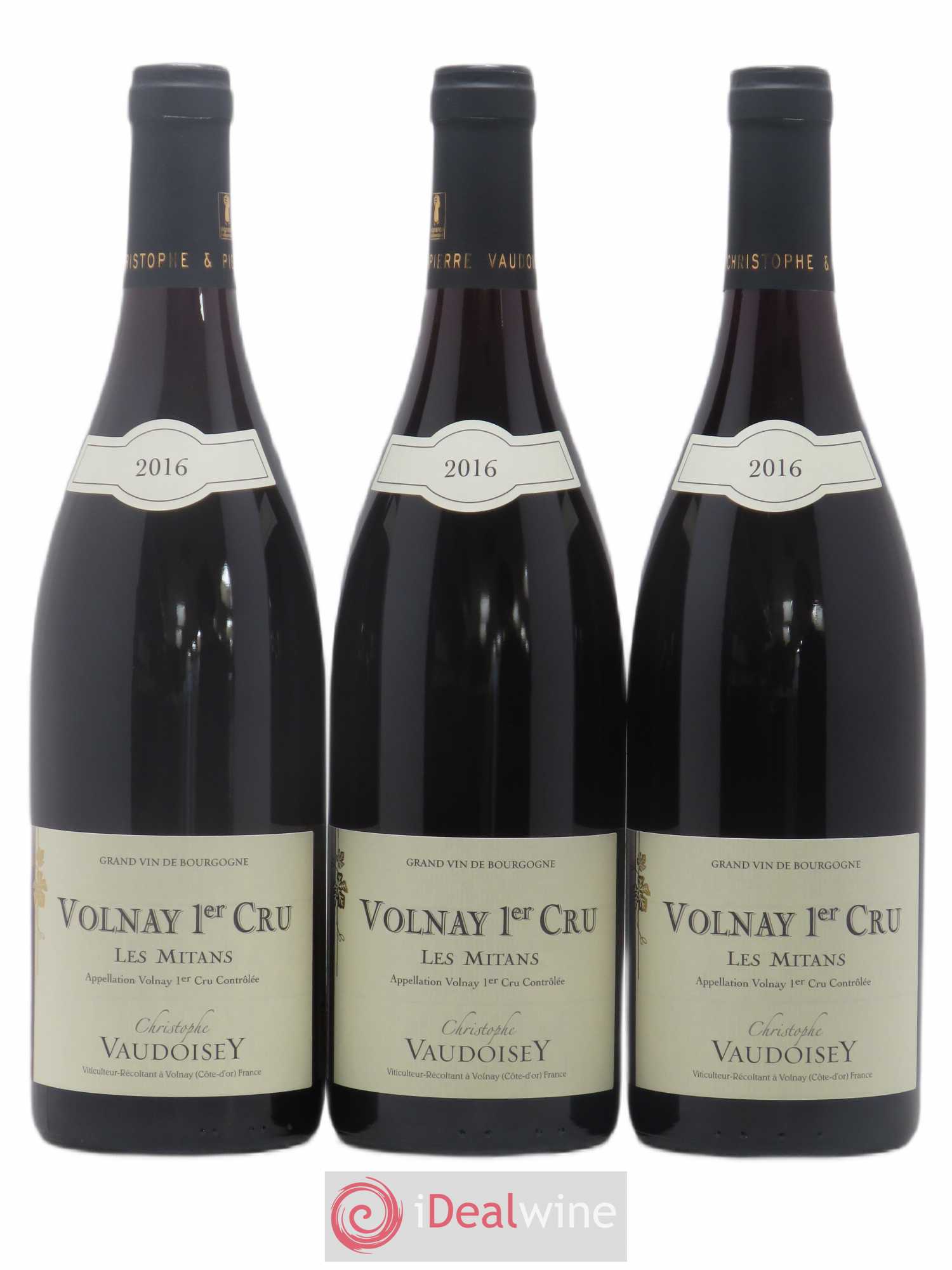 Volnay 1er Cru Les Mitans Christophe Vaudoisey 2016 - Posten von 3 Flaschen - 0