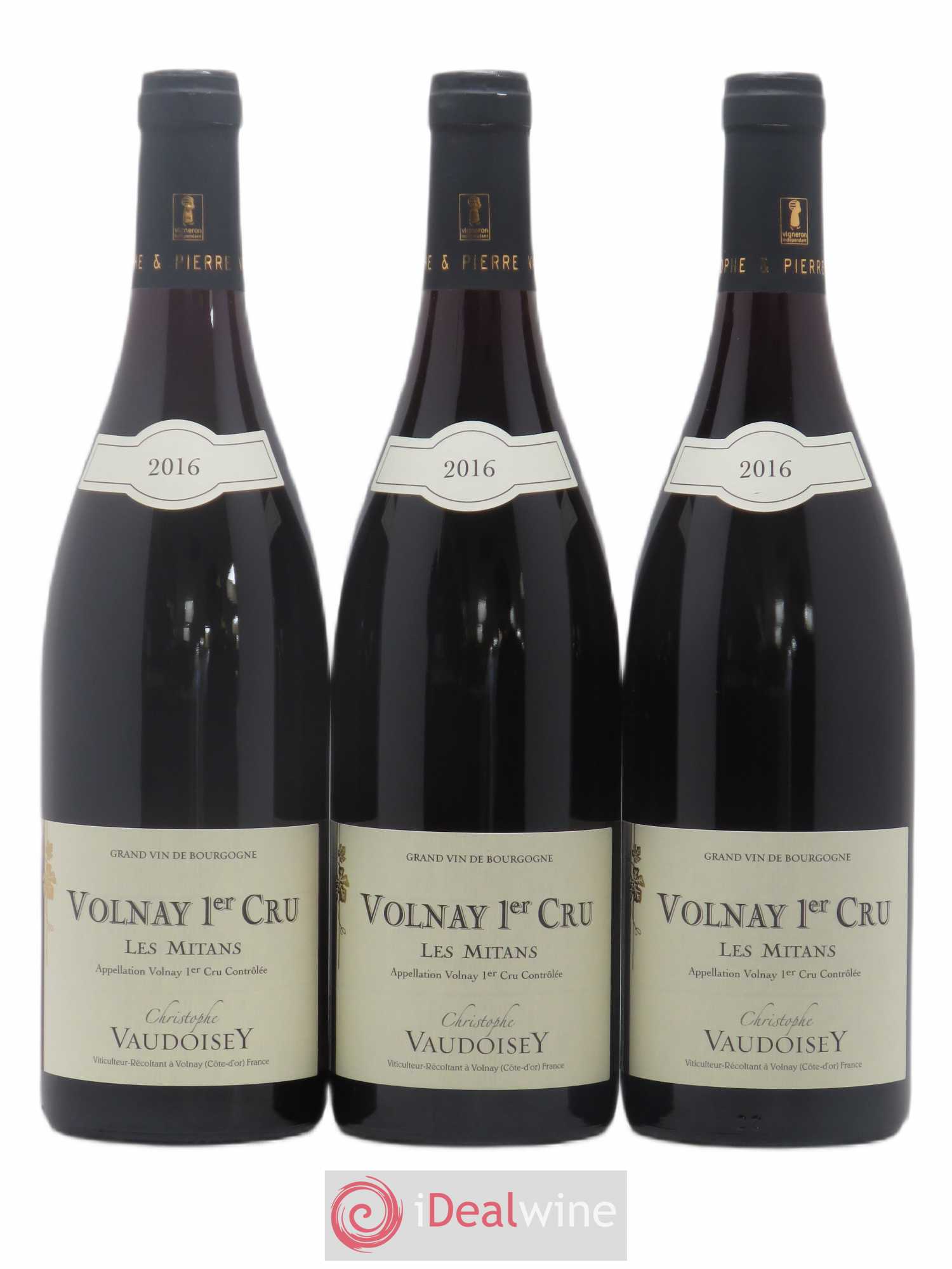 Volnay 1er Cru Les Mitans Christophe Vaudoisey 2016 - Posten von 3 Flaschen - 0