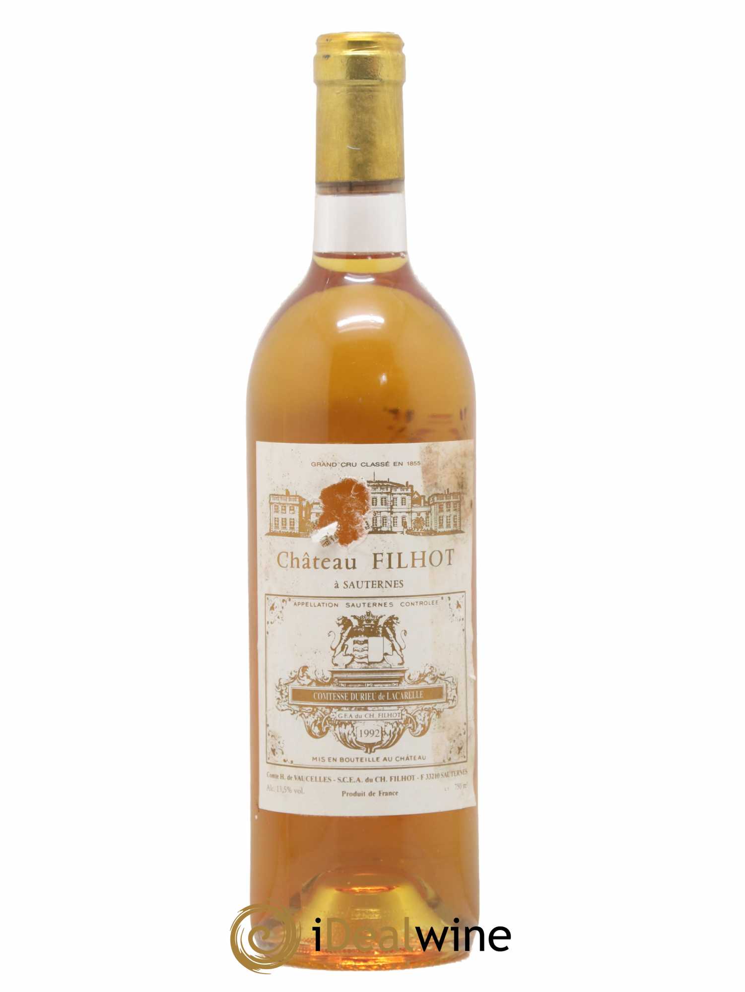 Château Filhot 2ème Grand Cru Classé 1992 - Lotto di 1 bottiglia - 0