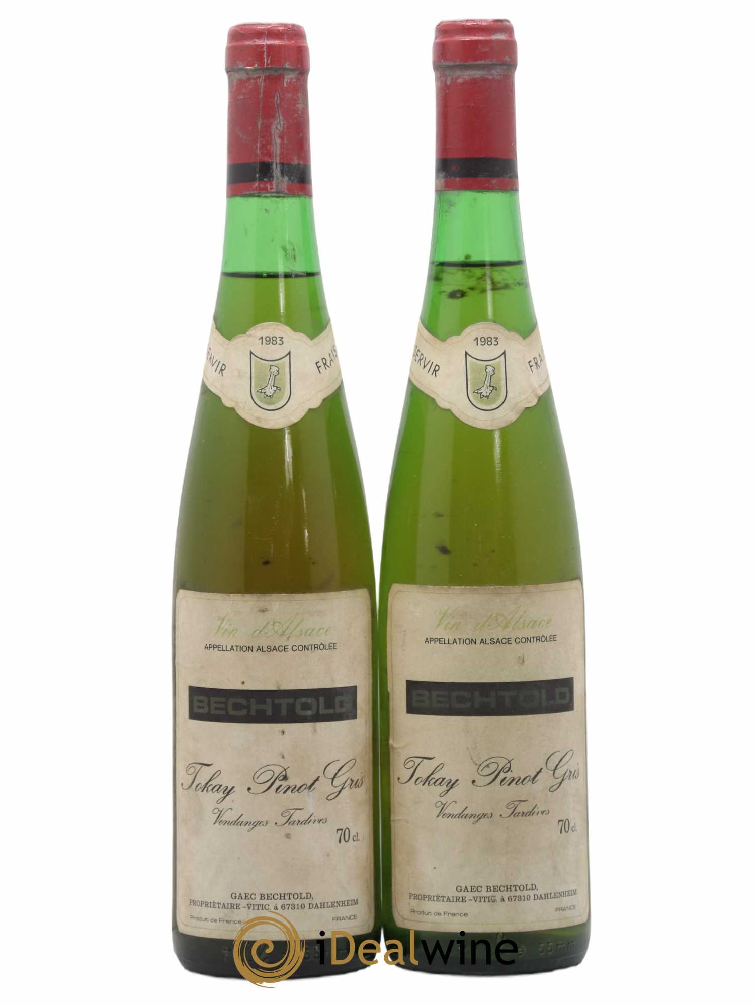 Pinot Gris (Tokay) Grand Cru Vendanges Tardive Bechtold 1983 - Posten von 2 Flaschen - 0