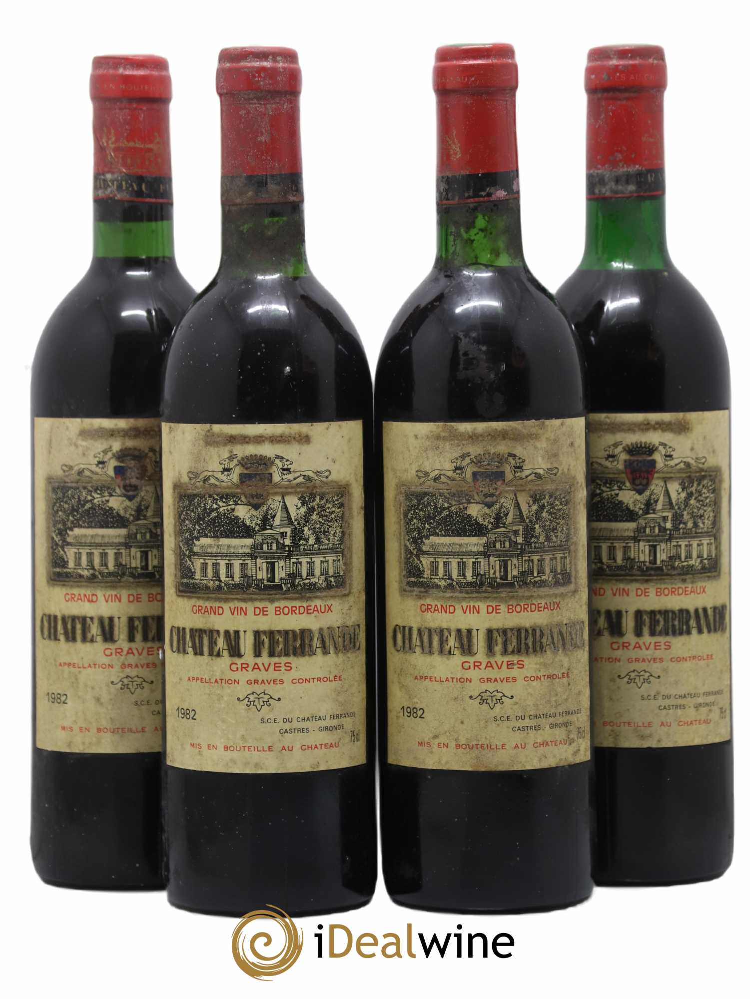 Château Ferrande (sans prix de réserve) 1982 - Lot de 4 bouteilles - 0