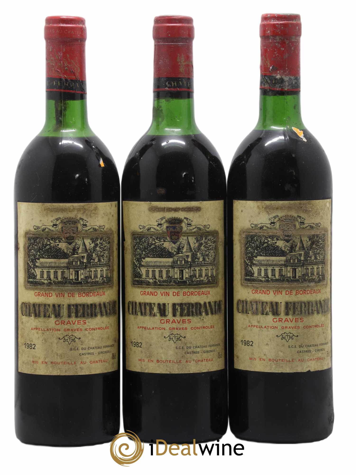 Château Ferrande (sans prix de réserve) 1982 - Lot de 3 bouteilles - 0