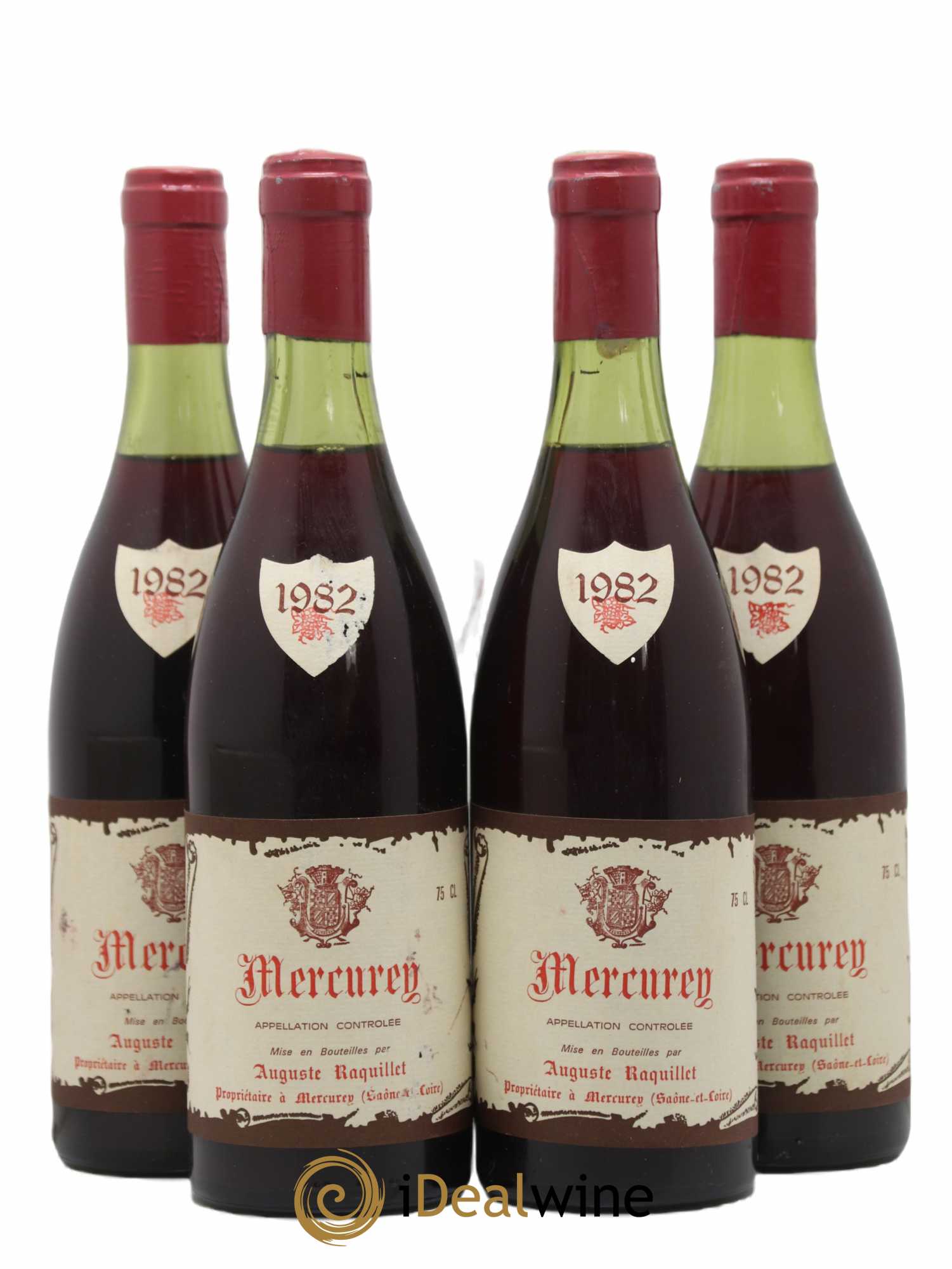 Mercurey Auguste Raquillet 1982 - Lot de 4 bouteilles - 0